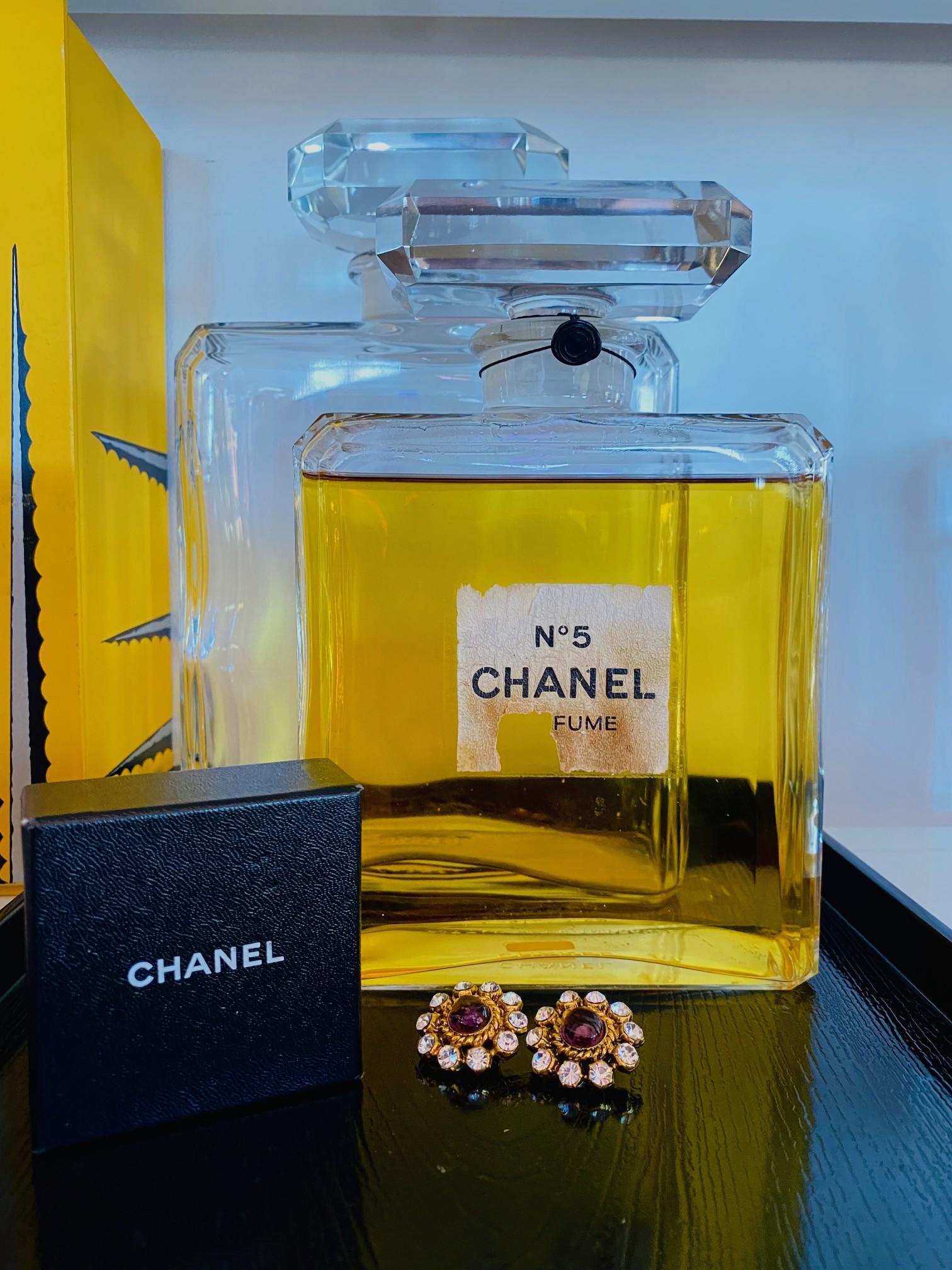 Vintage Pair Chanel Paris Gripoix Earrings For Sale 4