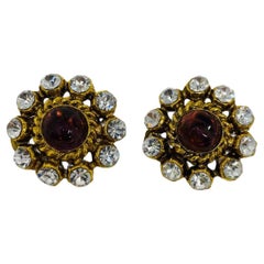Paar Chanel Paris Gripoix-Ohrringe, Vintage