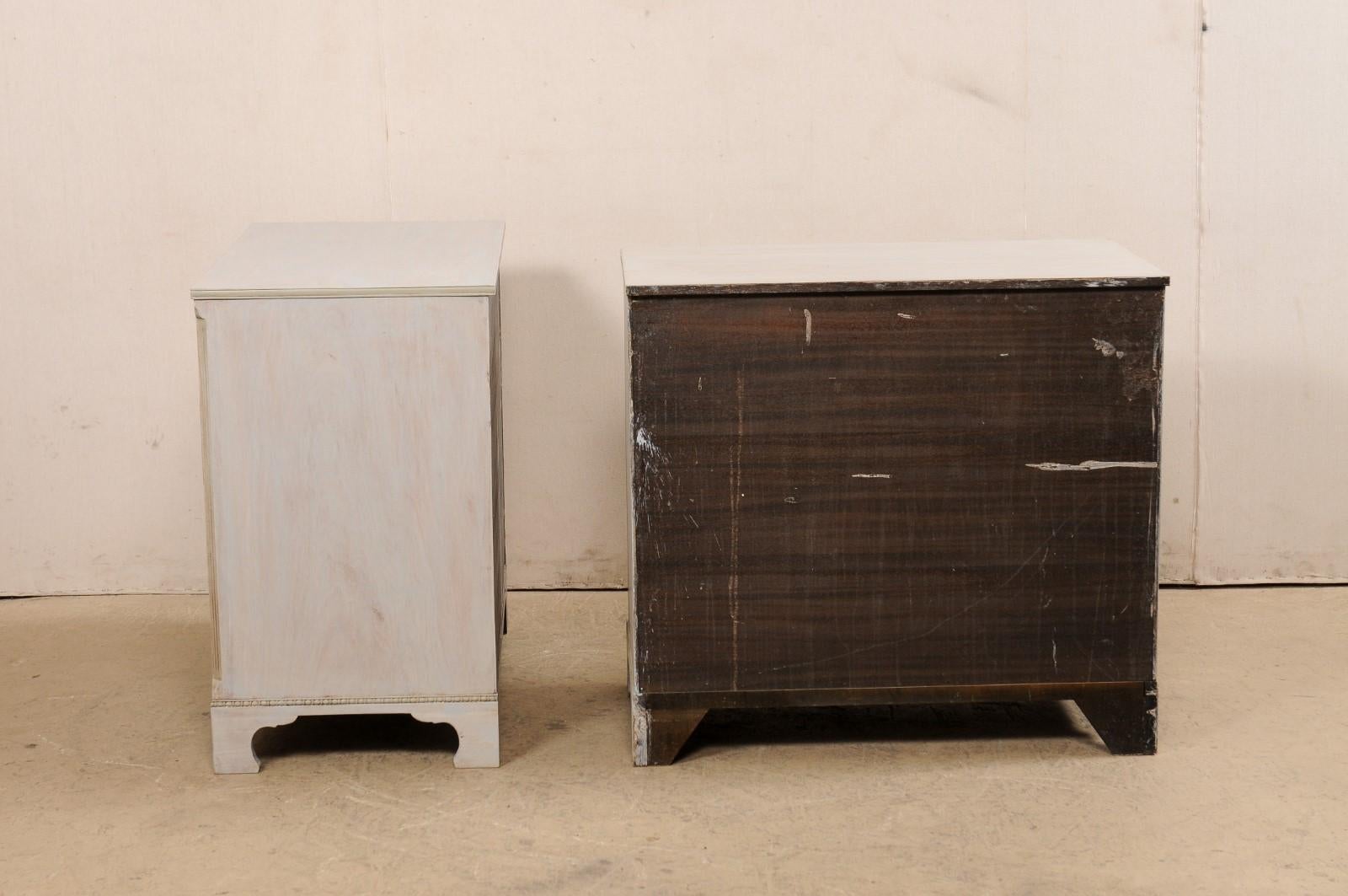 Vintage Pair Chest of Drawers in Pale Blue For Sale 3