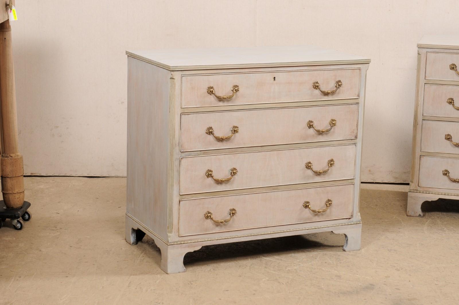 Vintage Pair Chest of Drawers in Pale Blue For Sale 5