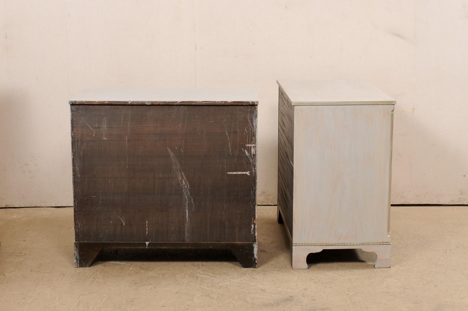Vintage Pair Chest of Drawers in Pale Blue For Sale 2
