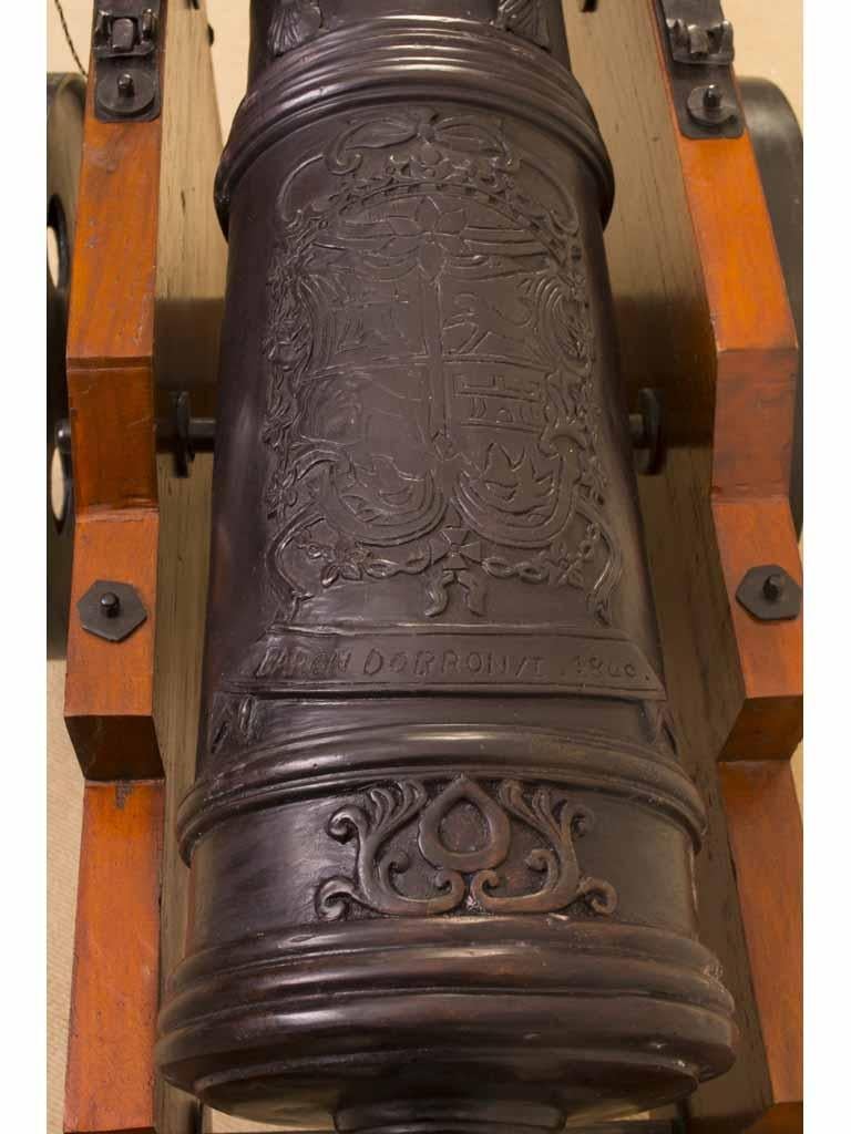 Vintage Pair Decorative 6ft Bronze Artillery Cannons 20th Century For Sale 2