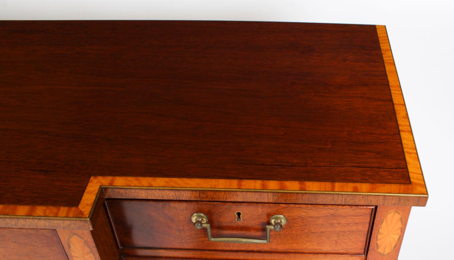 Late 20th Century Vintage Pair Flame Mahogany Sideboards by William Tillman, 20th Century