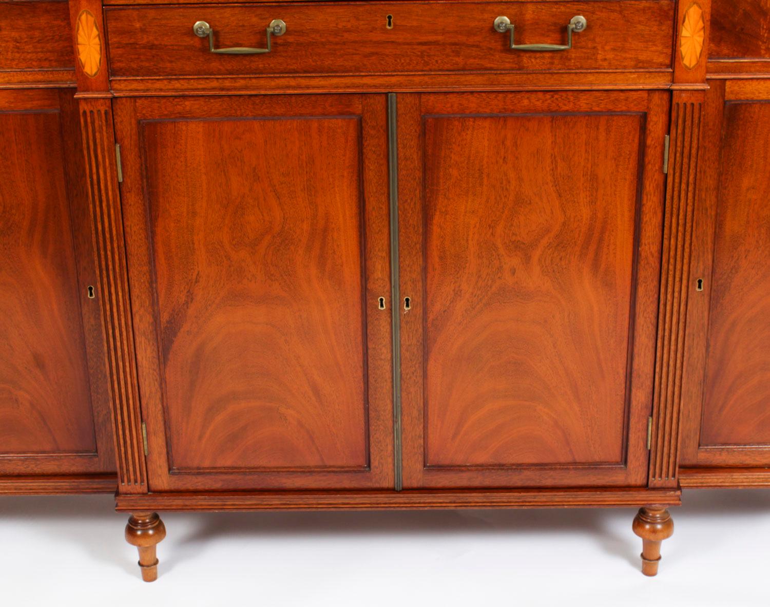 Vintage Pair Flame Mahogany Sideboards by William Tillman, 20th Century 2