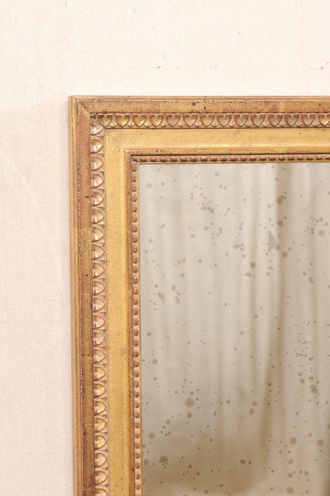 Paire de miroirs d'appoint dorés avec bordure en ébène, 2 pieds de large x 2,5 pieds de haut en vente 4