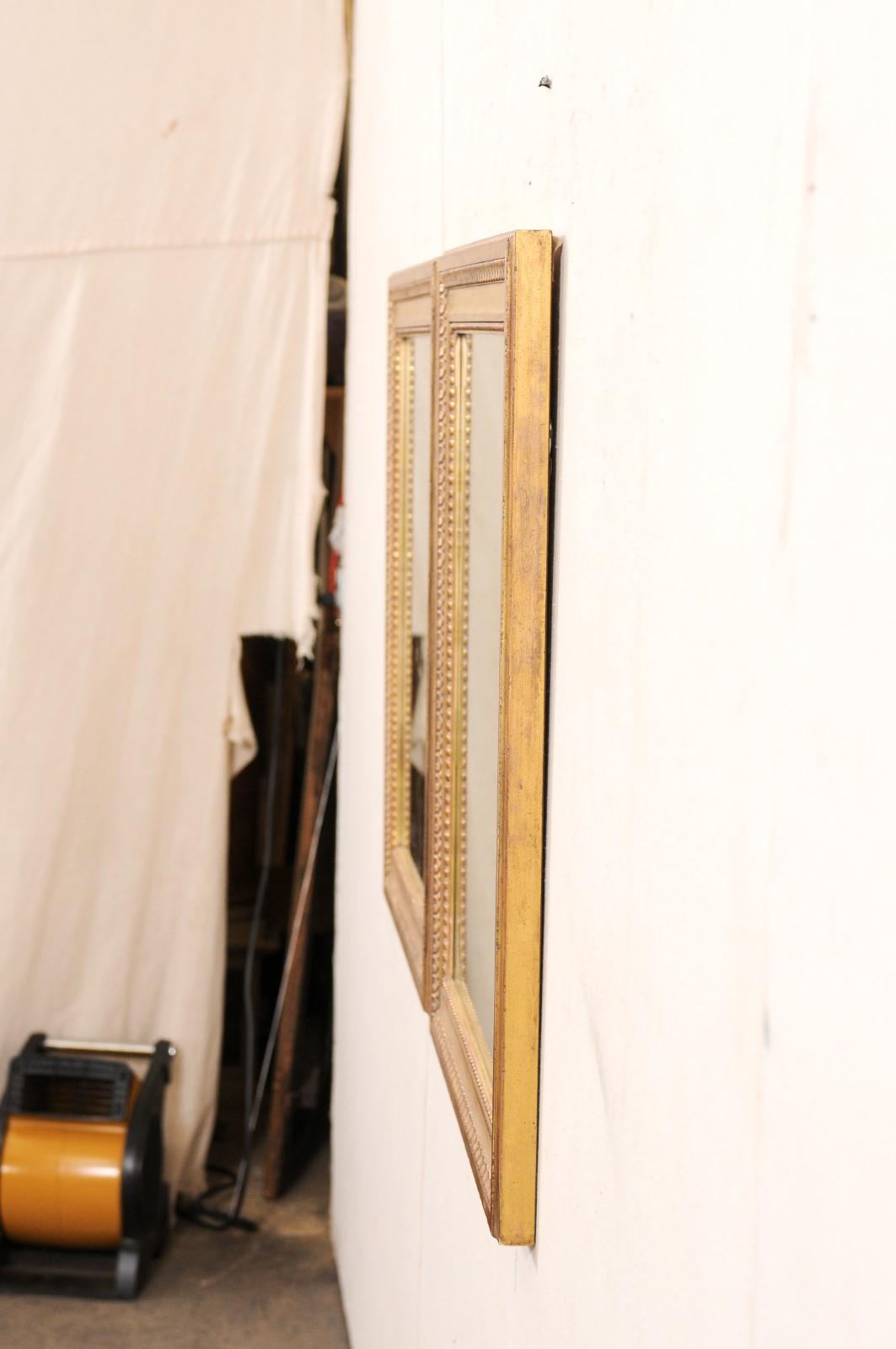 Paire de miroirs d'appoint dorés avec bordure en ébène, 2 pieds de large x 2,5 pieds de haut en vente 5