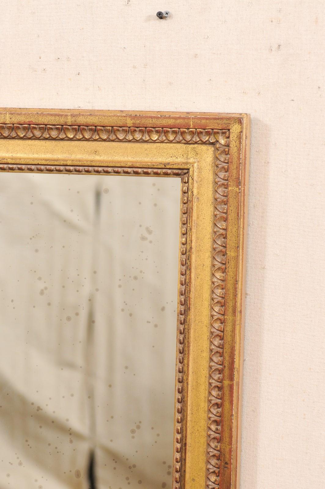 Miroir Paire de miroirs d'appoint dorés avec bordure en ébène, 2 pieds de large x 2,5 pieds de haut en vente