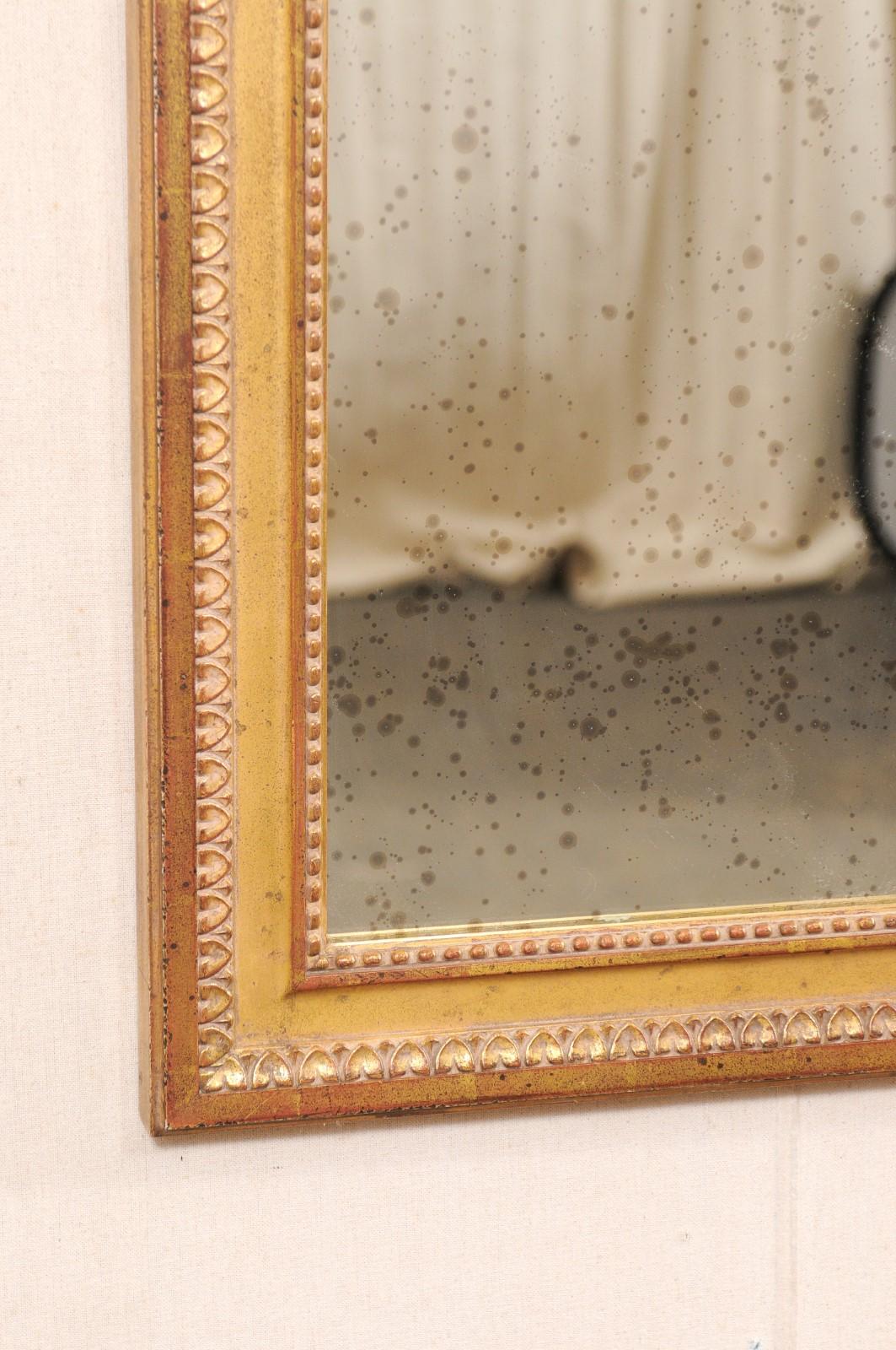 Paire de miroirs d'appoint dorés avec bordure en ébène, 2 pieds de large x 2,5 pieds de haut en vente 3