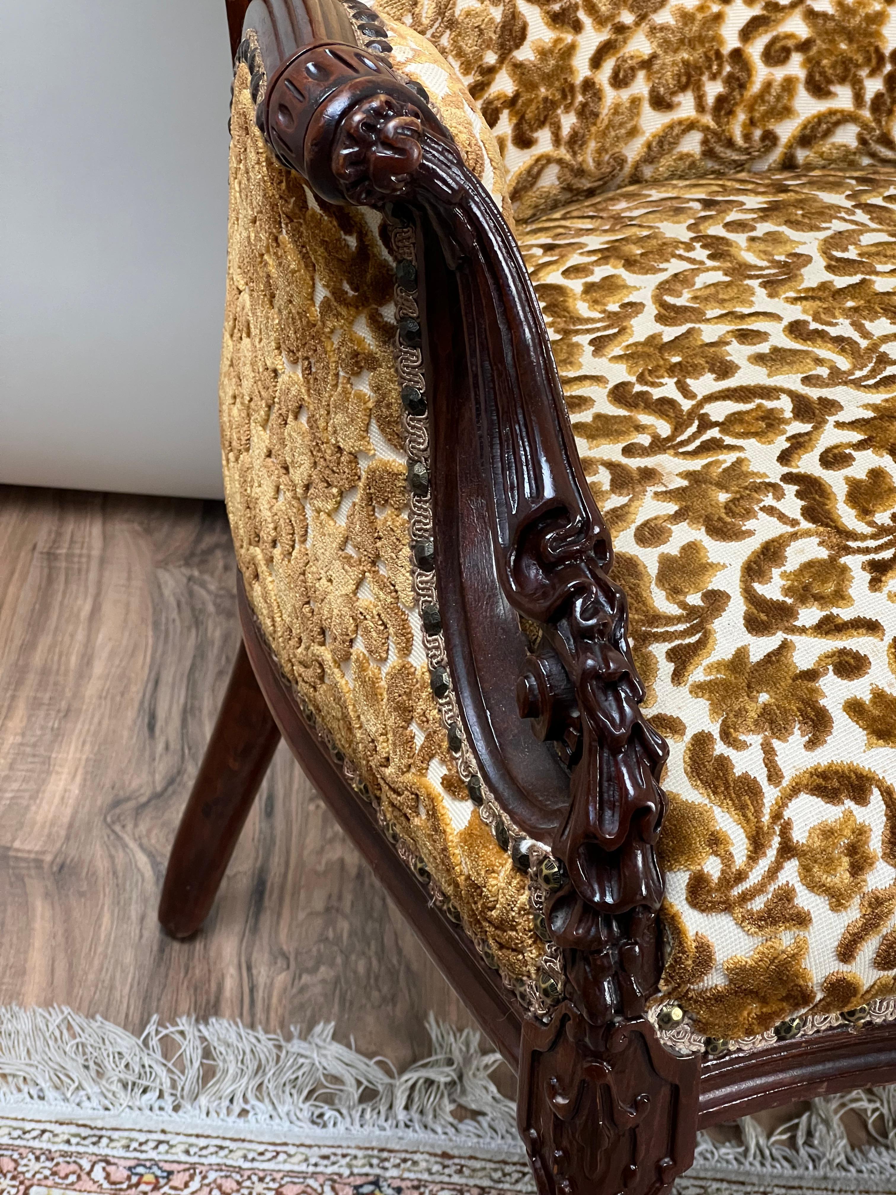 Paire de chaises de cheminée Grosfeld House Hollywood Regency, vers 1940 en vente 1