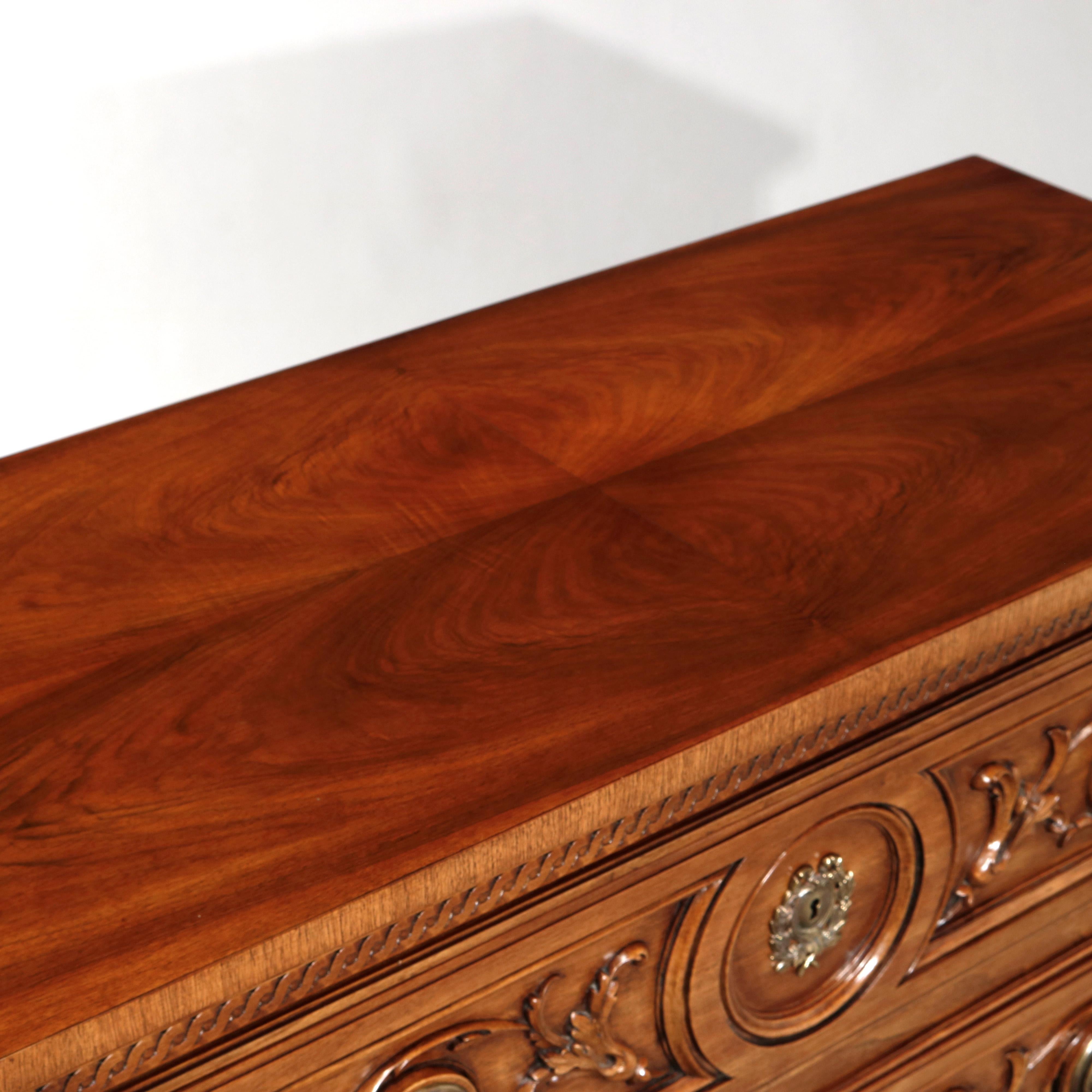 Vintage Pair of Karges Carved Mahogany Commodes, 20th Century 5