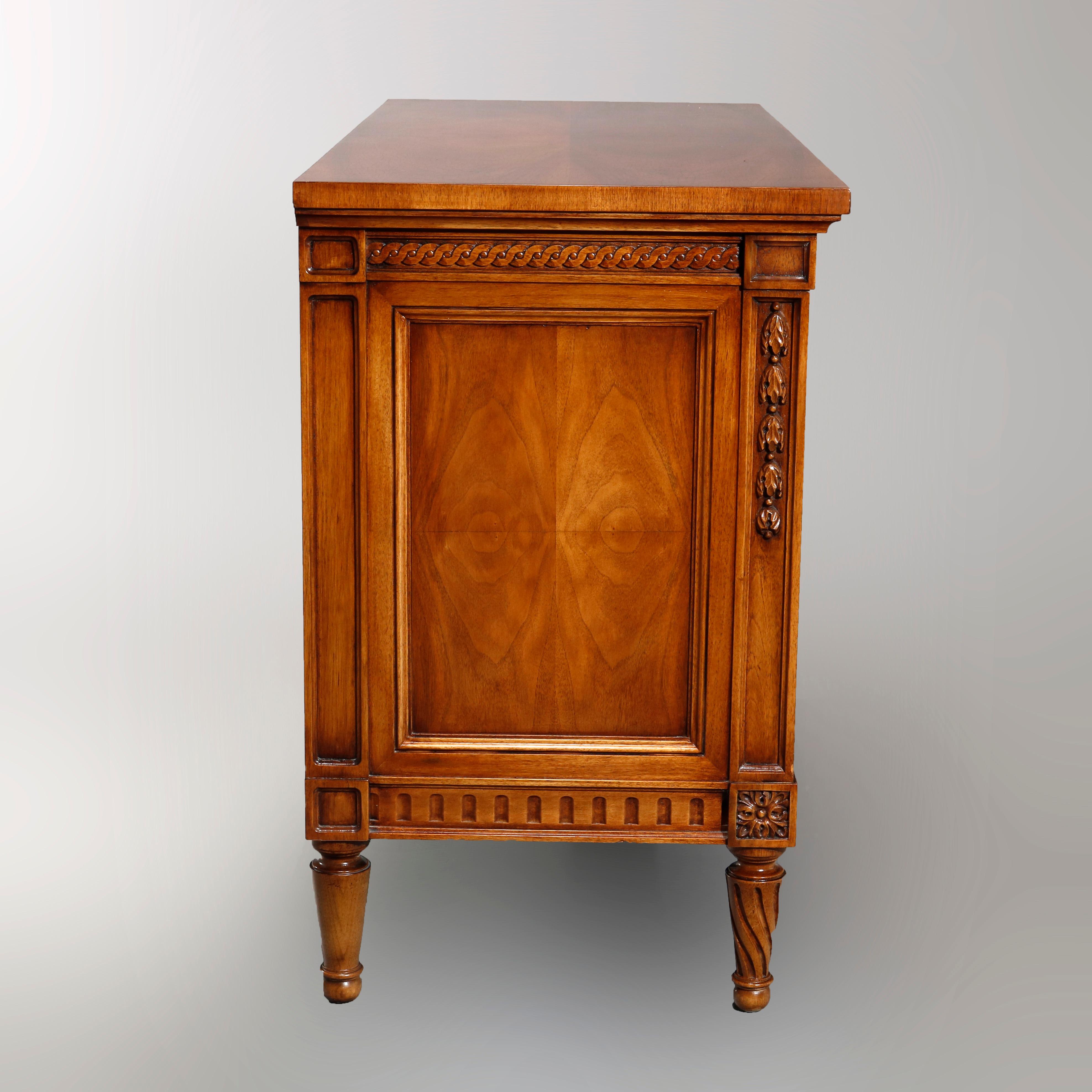 Classical Greek Vintage Pair of Karges Carved Mahogany Commodes, 20th Century