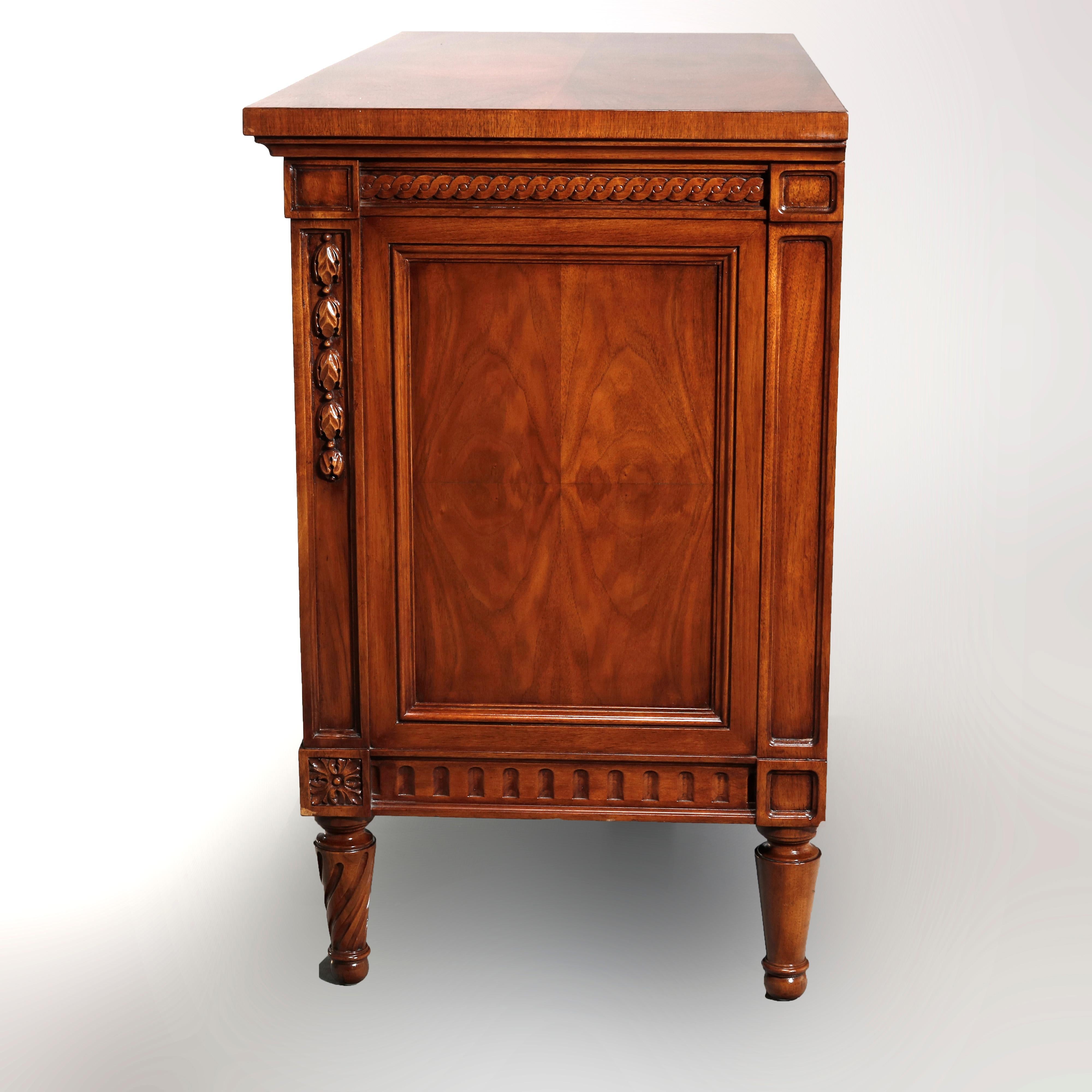 Vintage Pair of Karges Carved Mahogany Commodes, 20th Century In Good Condition In Big Flats, NY