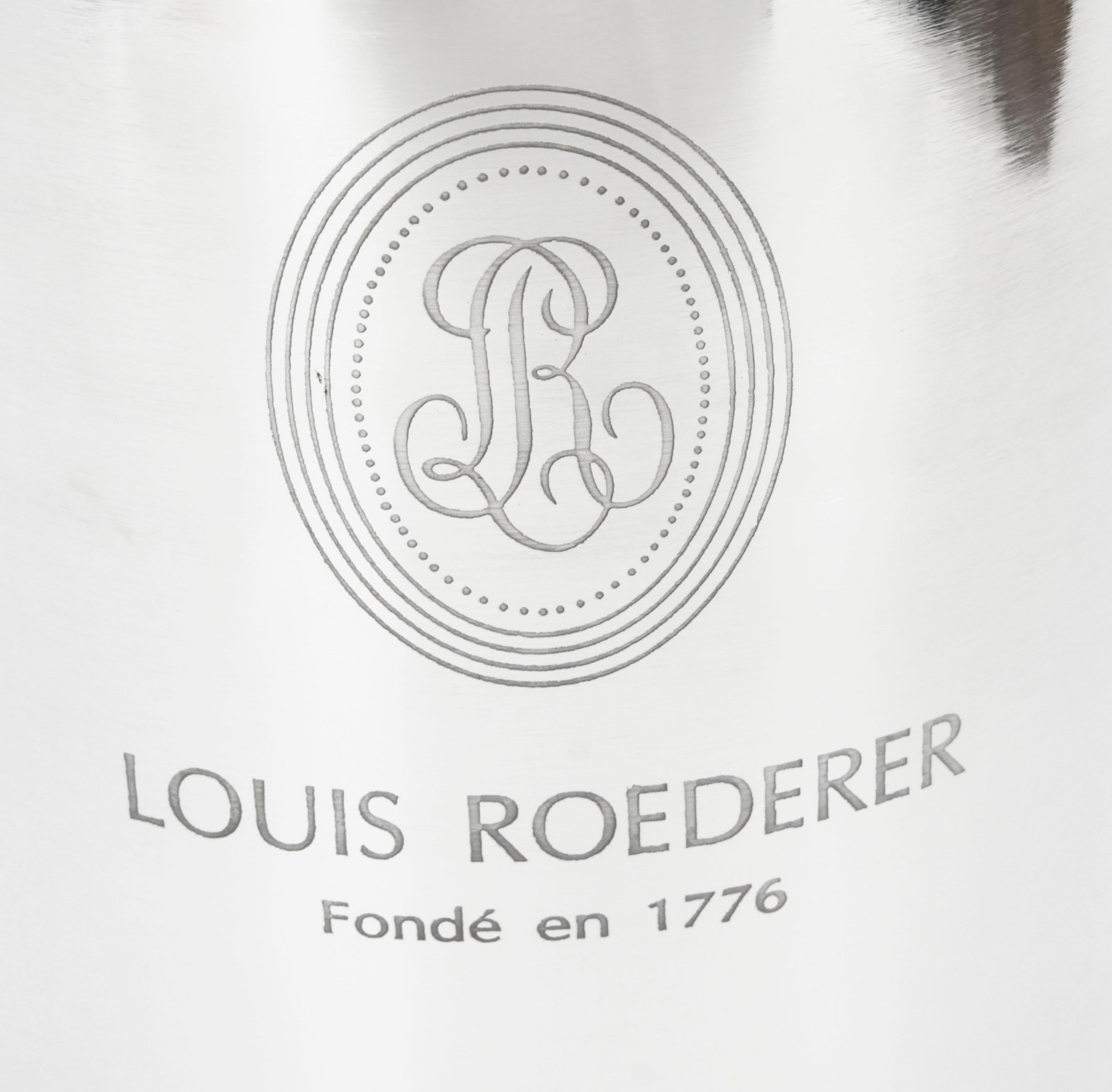 Pareja vintage Louis Roederer Champañeras plateadas Siglo XX Chapado en plata en venta