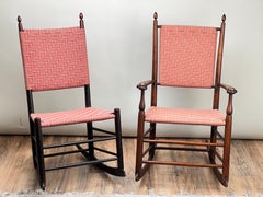 Vintage Pair Mt. Lebanon No. 3 Tape Seat Shaker Rockers