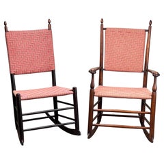 Vintage Pair Mt. Lebanon No. 3 Tape Seat Shaker Rockers
