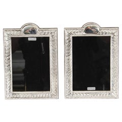 Vintage Pair Neo-Classical Sterling Silver Photo Frames by Harry Frane