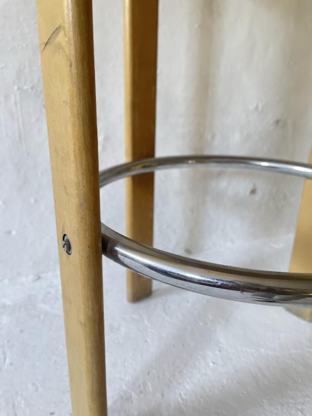 Vintage Pair of 2 Bar Stools by Bruno Rey for Kusch+Co. 1970s For Sale 11