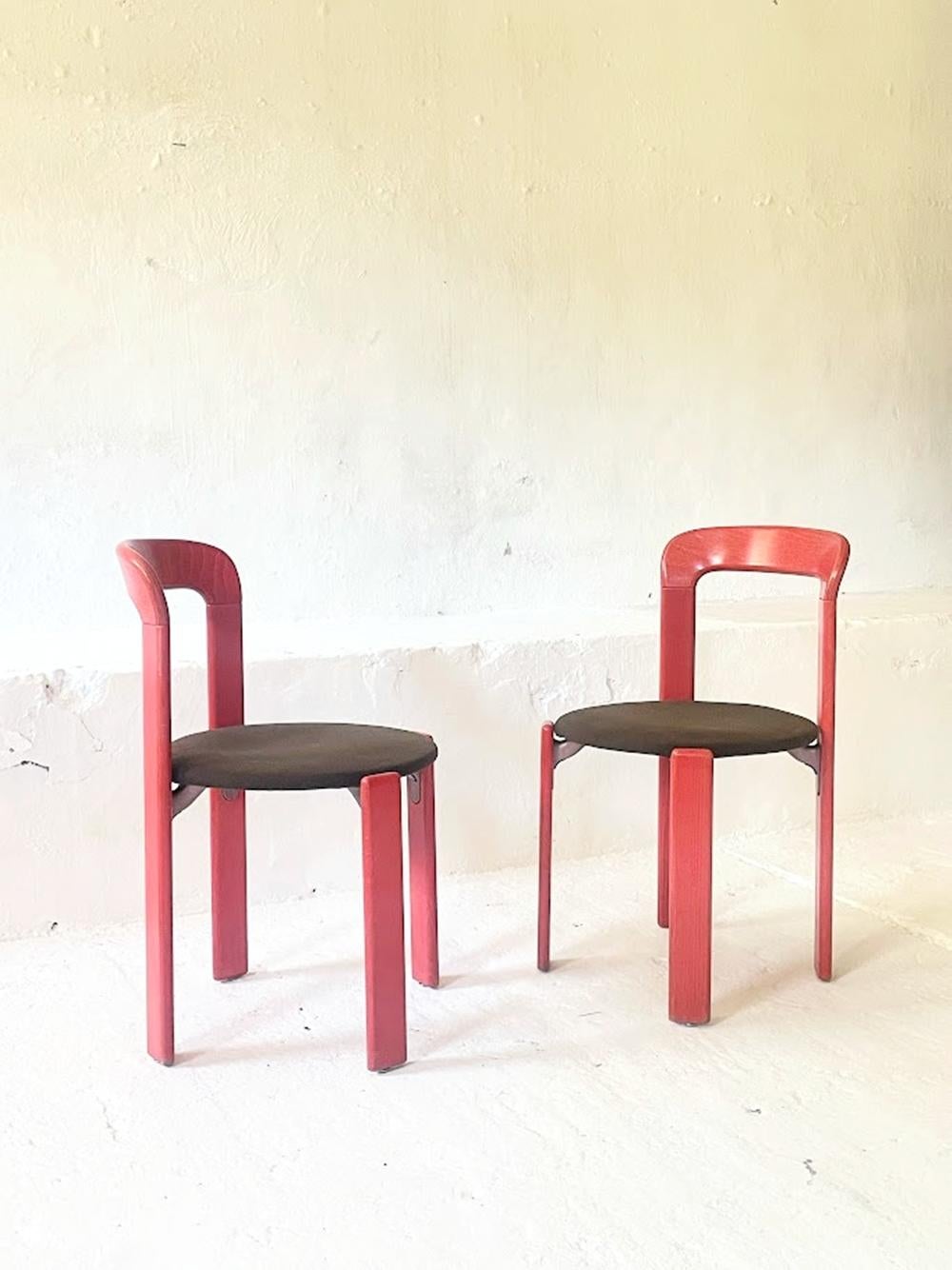 Vintage Pair of 2 Stuhl von Bruno Rey für Kusch+Co. 1970er Jahre im Zustand „Gut“ im Angebot in Debrecen, HU