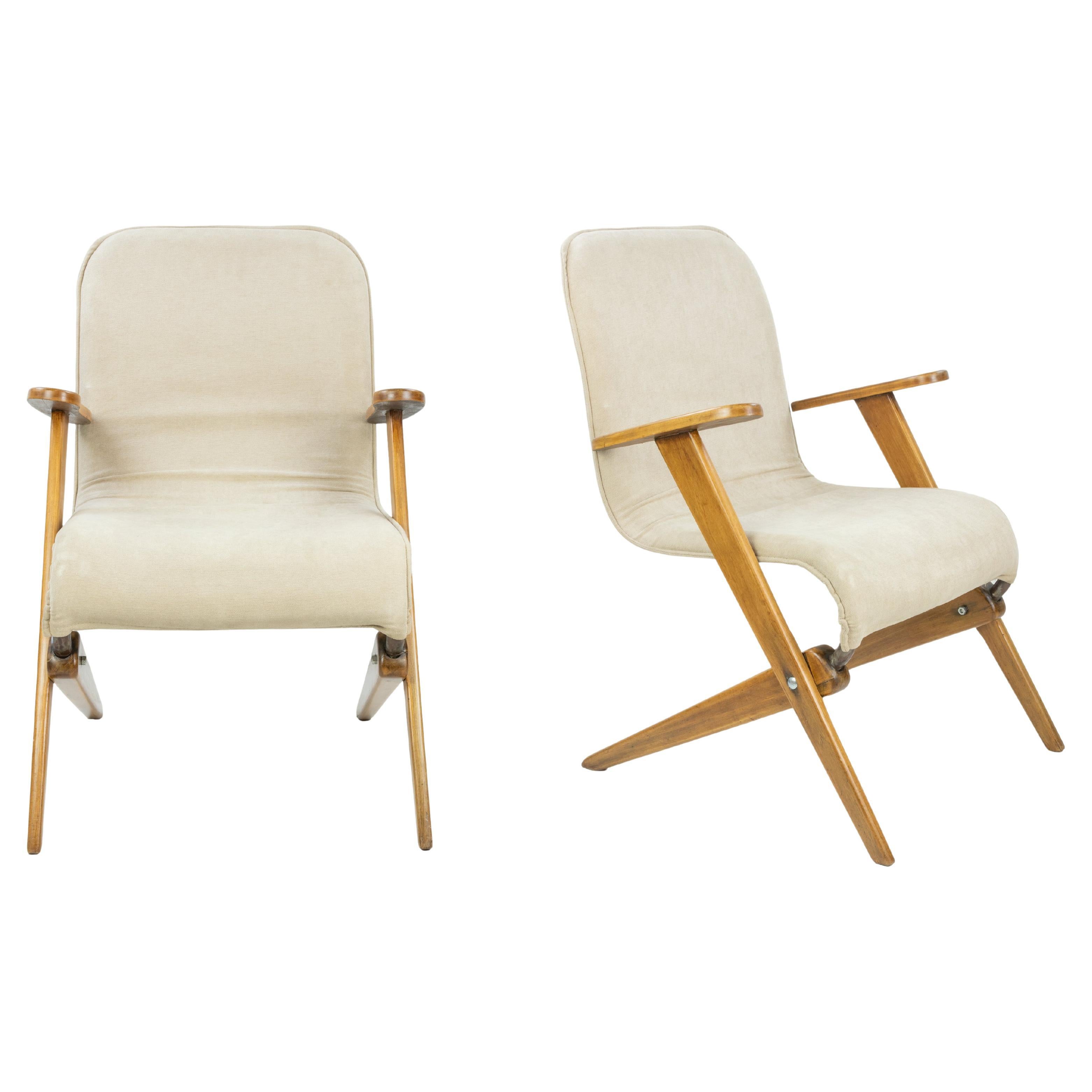 Paire de fauteuils vintage de fabrication brésilienne, années 1960