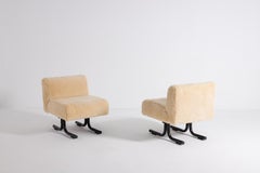 Vintage Pair of Armchairs by Osvaldo Borsani for Tecno, Original Label, 1960s