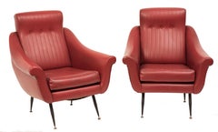 Paire de fauteuils vintage, fabrication italienne, années 1950