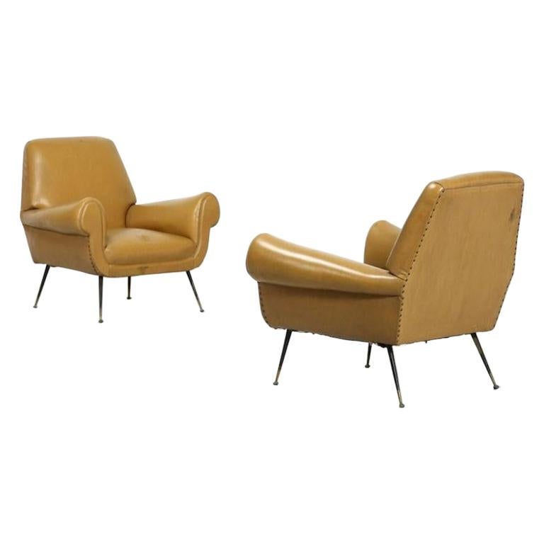 Vintage Pair of Armchairs, Italy, 1950s