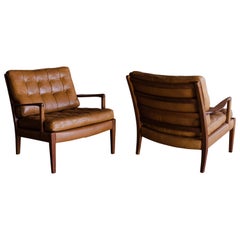 Vintage Pair of Arne Norell Lounge Chairs from Sweden, circa 1970