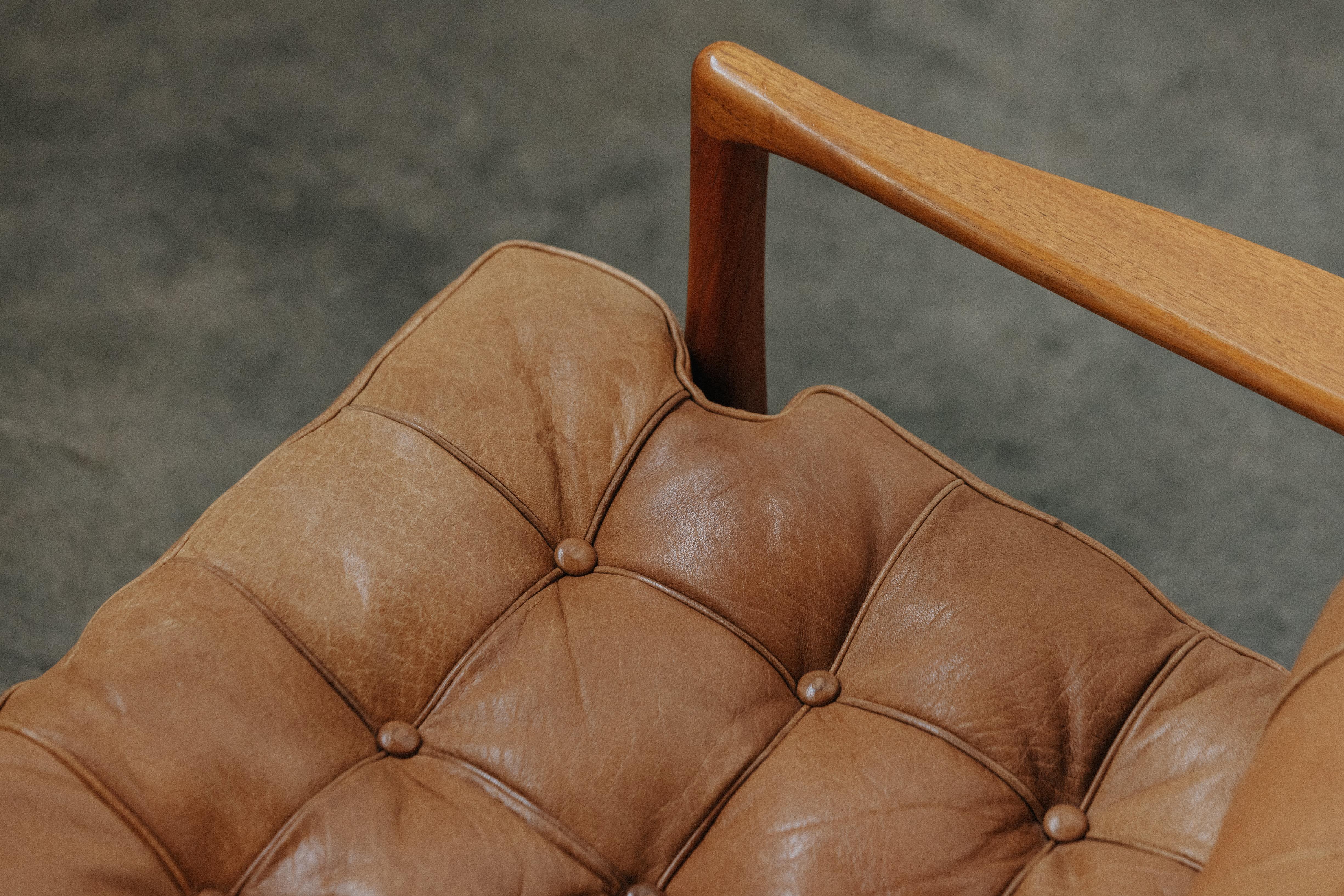 Vintage Pair Of Arne Norell Merkur Lounge Chairs From Sweden, Circa 1970 1