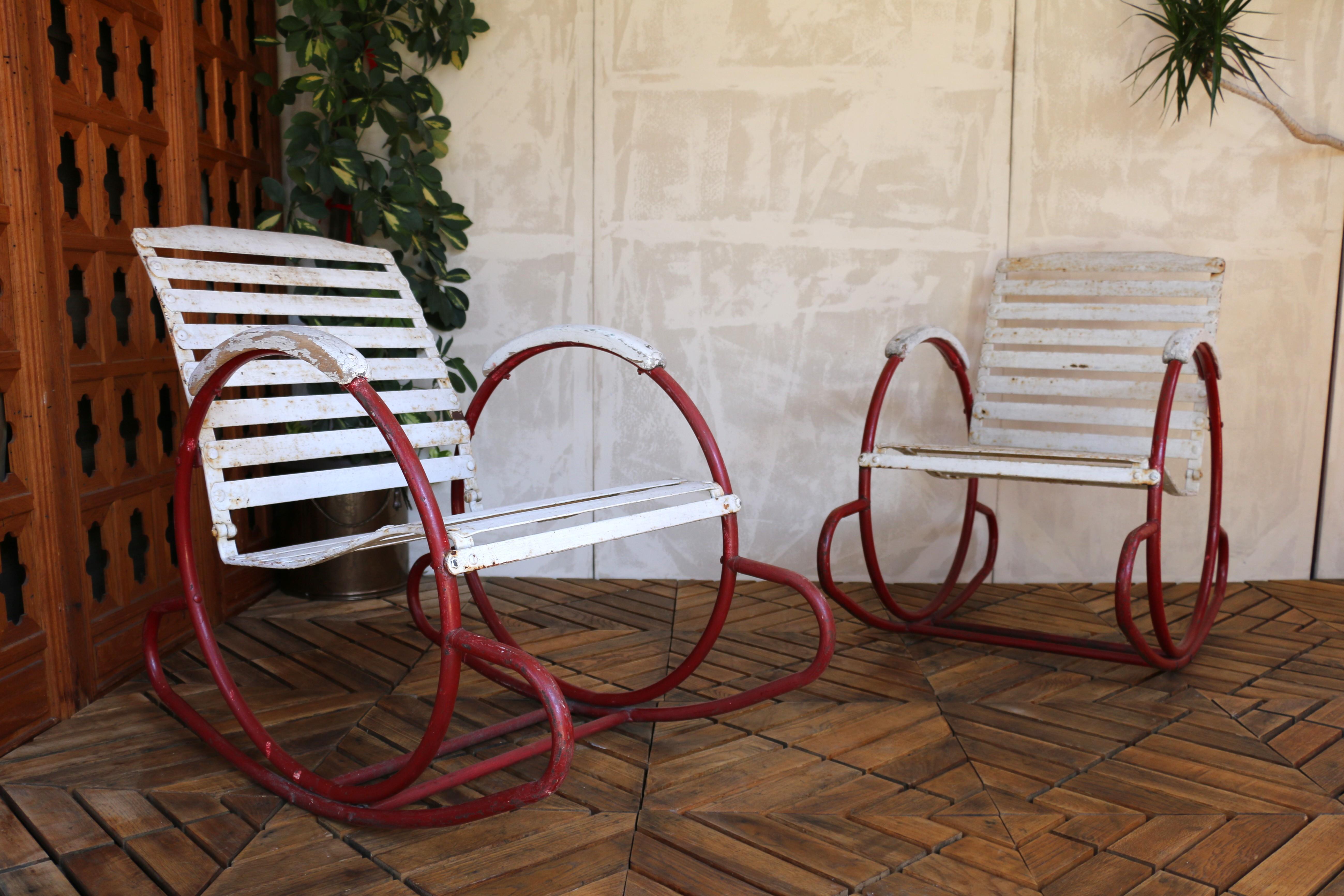 Américain Vintage Paire de fauteuils à bascule Art of Vintage, 1930s en vente