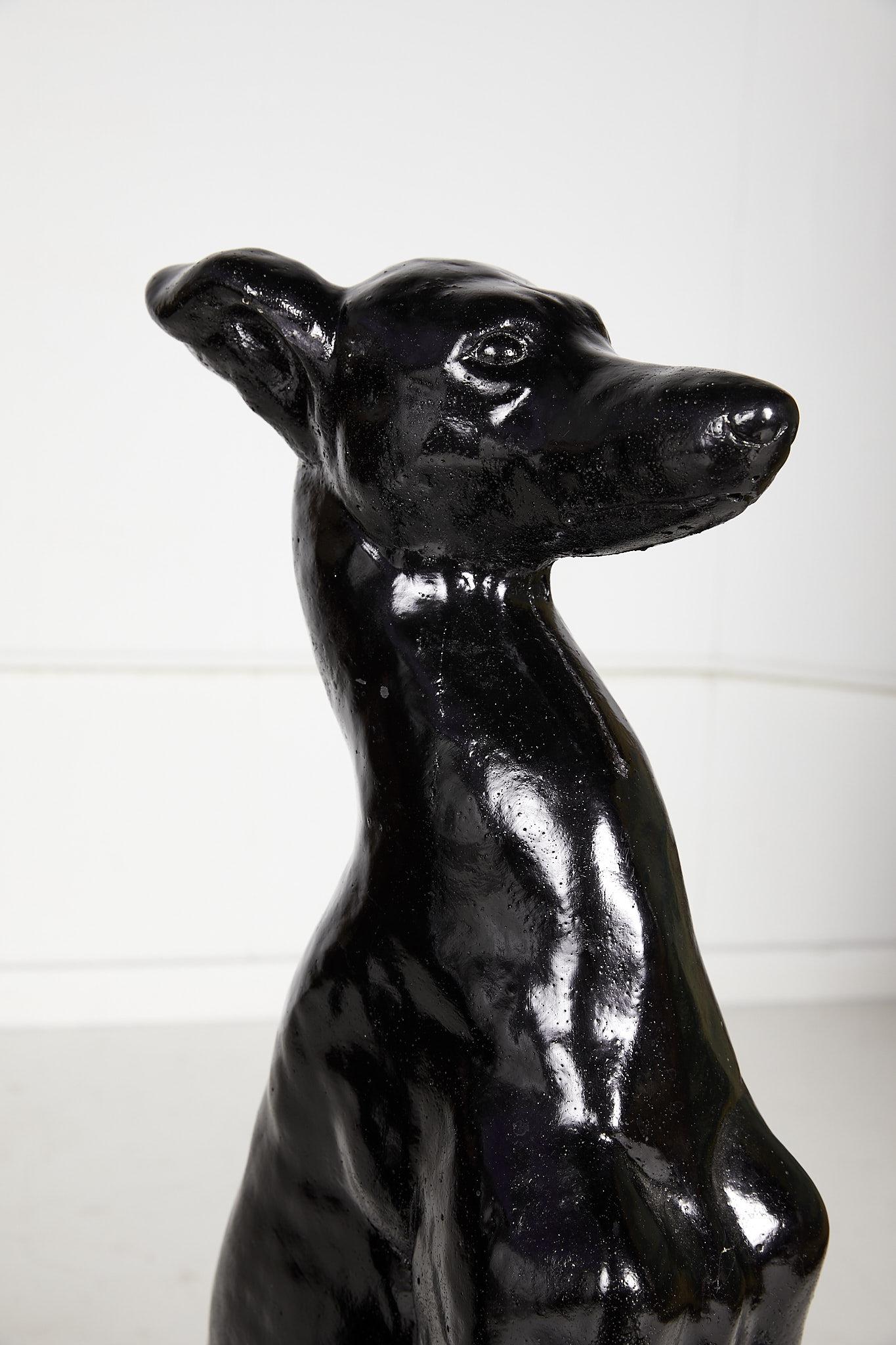 Vintage Pair of Art Deco Style Whippet Statues For Sale 6