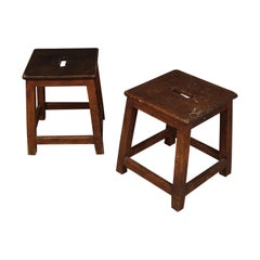 Vintage Pair of Artists Stools from France, circa 1970