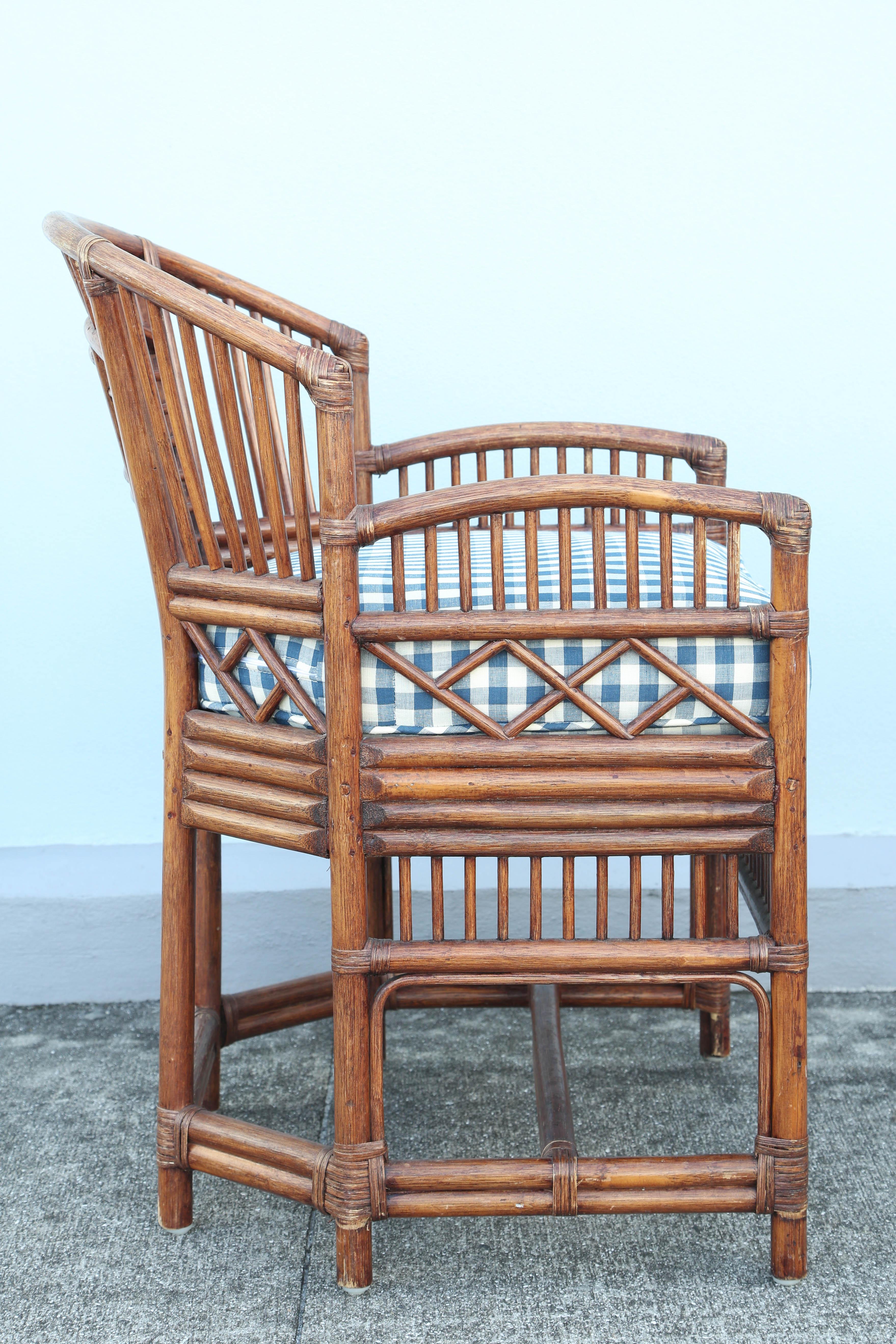 Vintage Pair of Bamboo Brighton Chairs 2