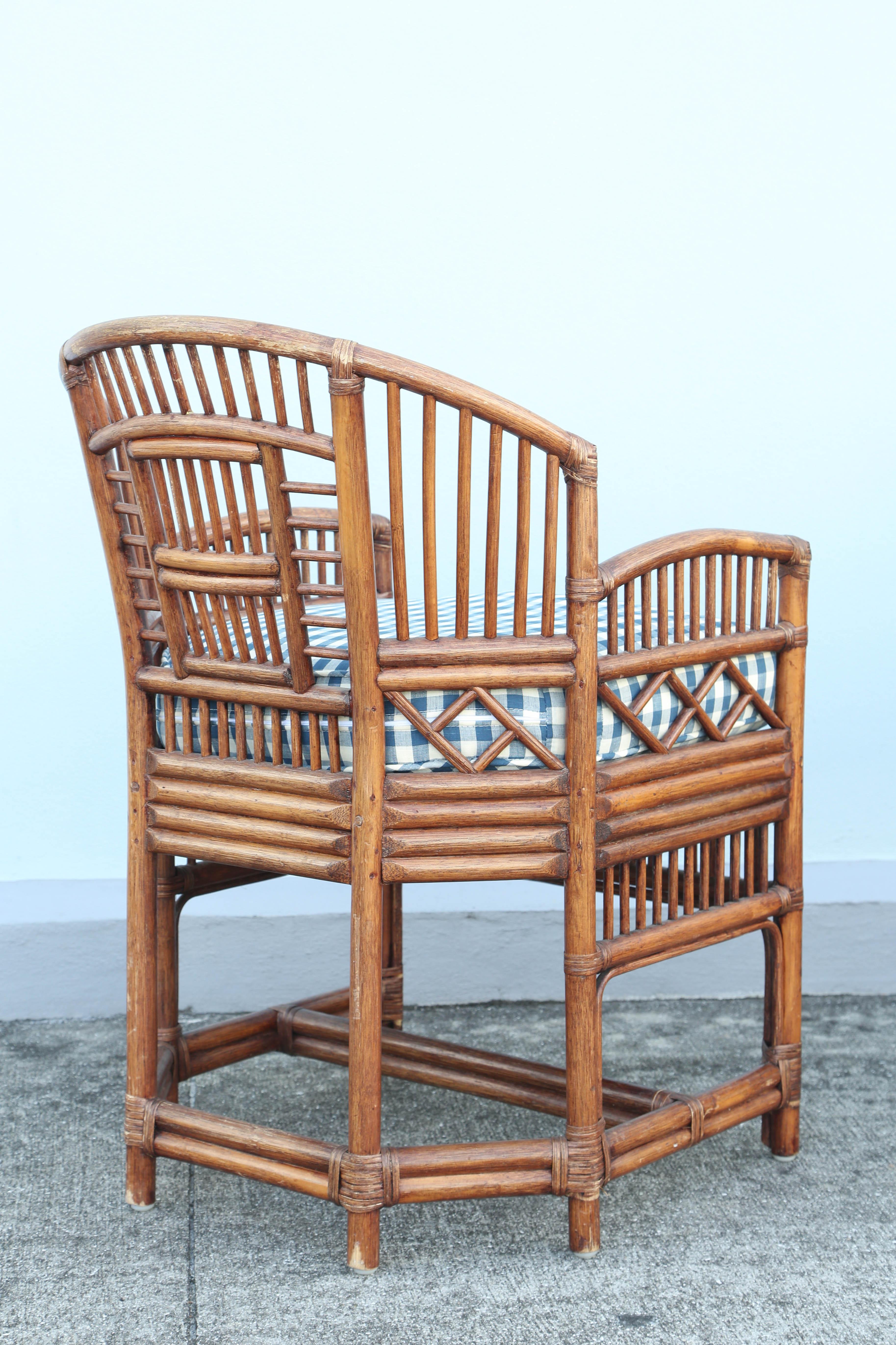 Vintage Pair of Bamboo Brighton Chairs 3