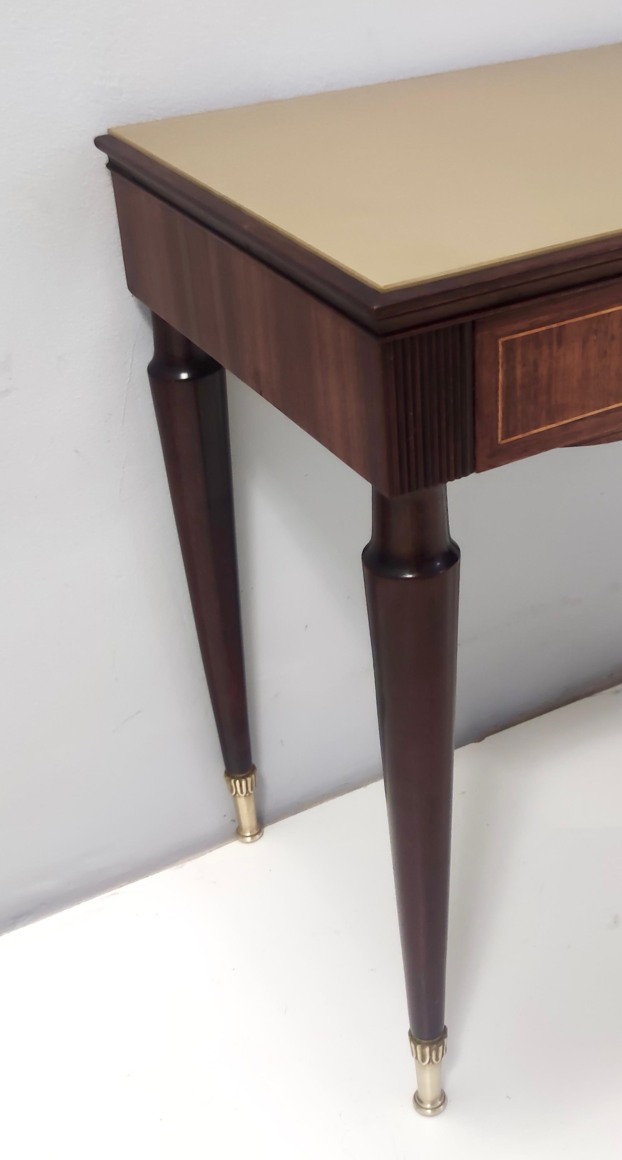 Vintage Pair of Beech and Ebonized Walnut Nightstands by Paolo Buffa, Italy 4