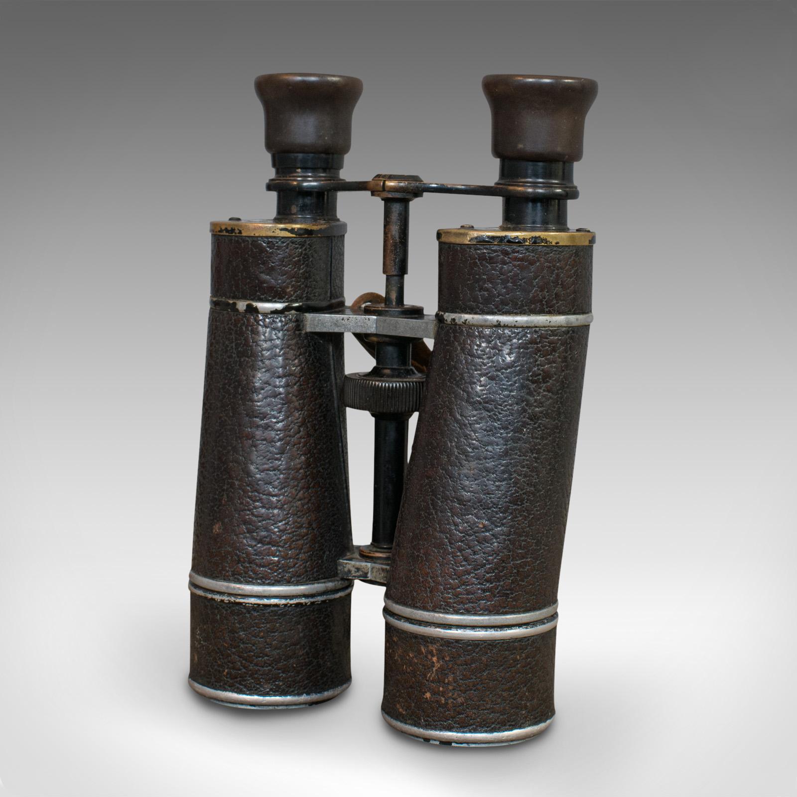Vintage Pair of Binoculars, German, 12x Magnification, Busch Prisma Terlux In Good Condition In Hele, Devon, GB