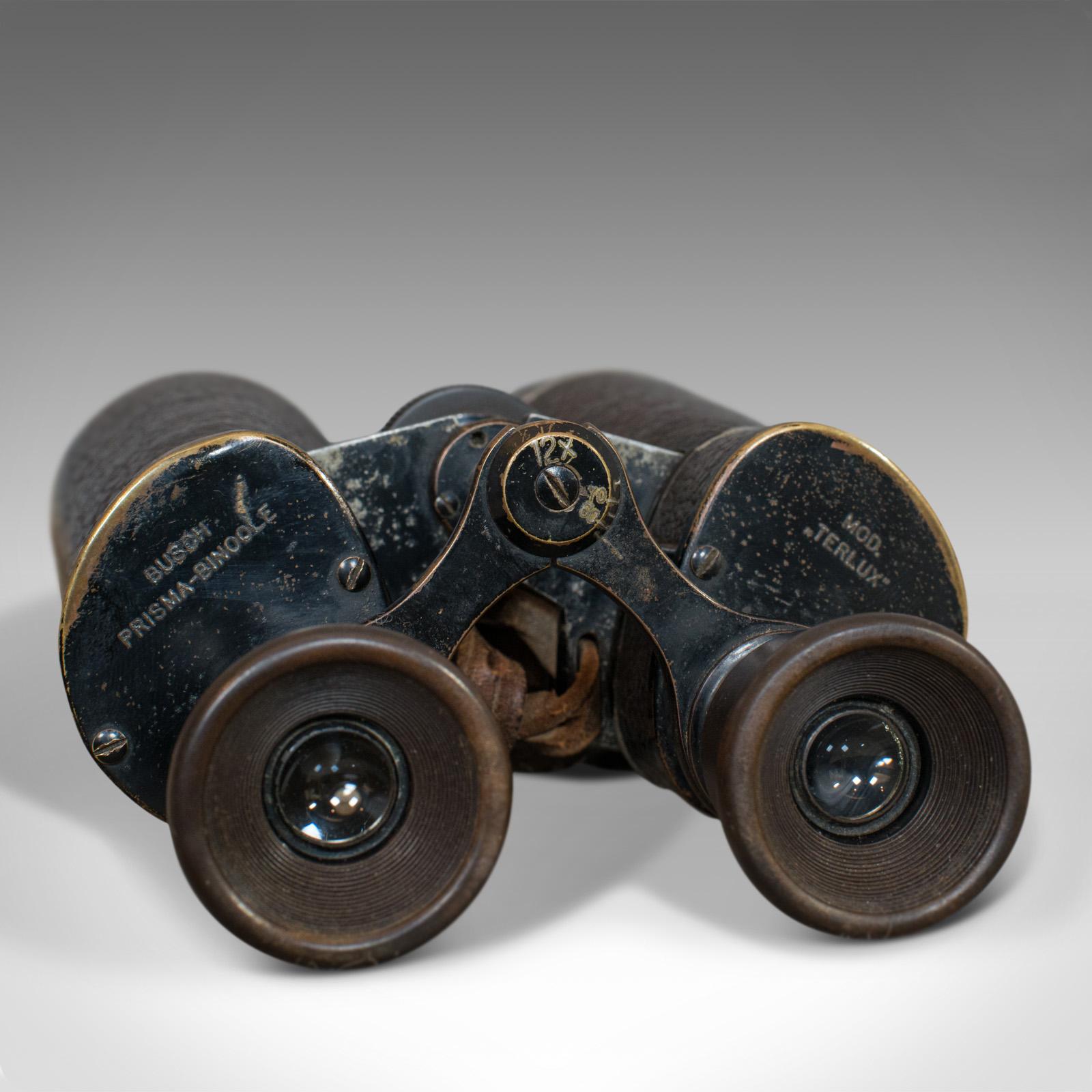 20th Century Vintage Pair of Binoculars, German, 12x Magnification, Busch Prisma Terlux