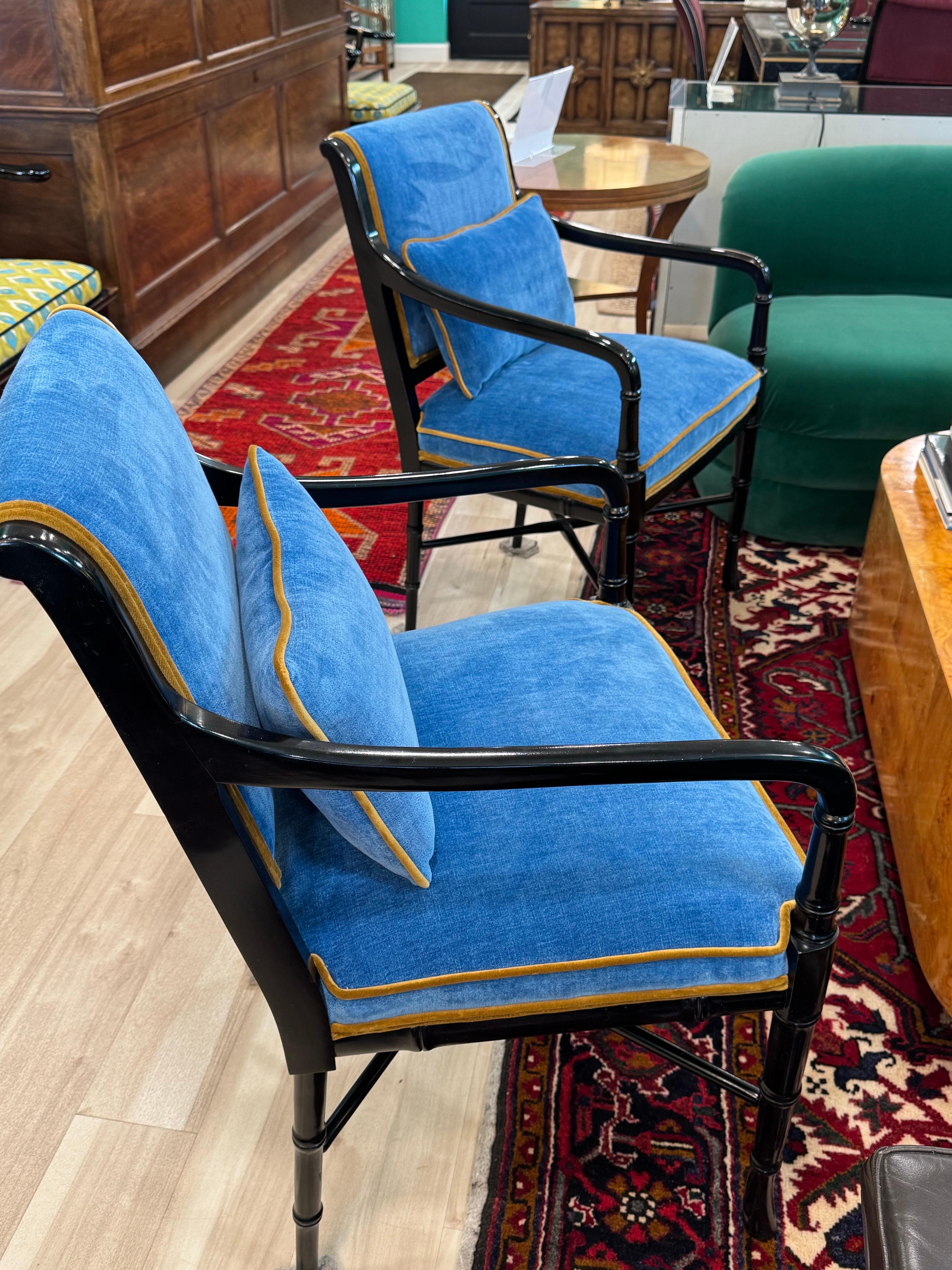 Paire de chaises d'appoint laquées noires de Cabot Wrenn 8