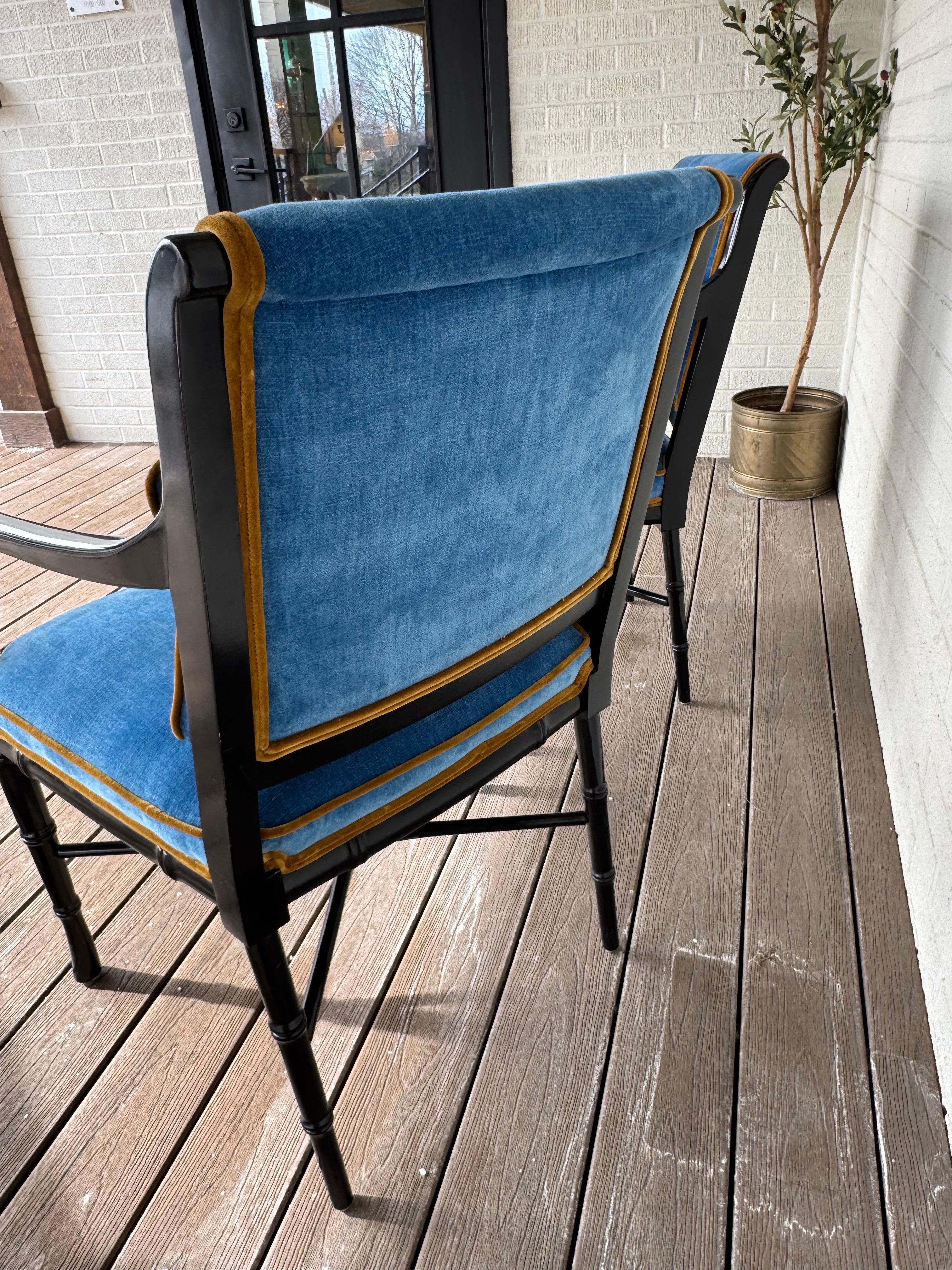 Fin du 20e siècle Paire de chaises d'appoint laquées noires de Cabot Wrenn