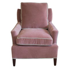Vintage Pair of Blush Pink Tuxedo Club Chairs