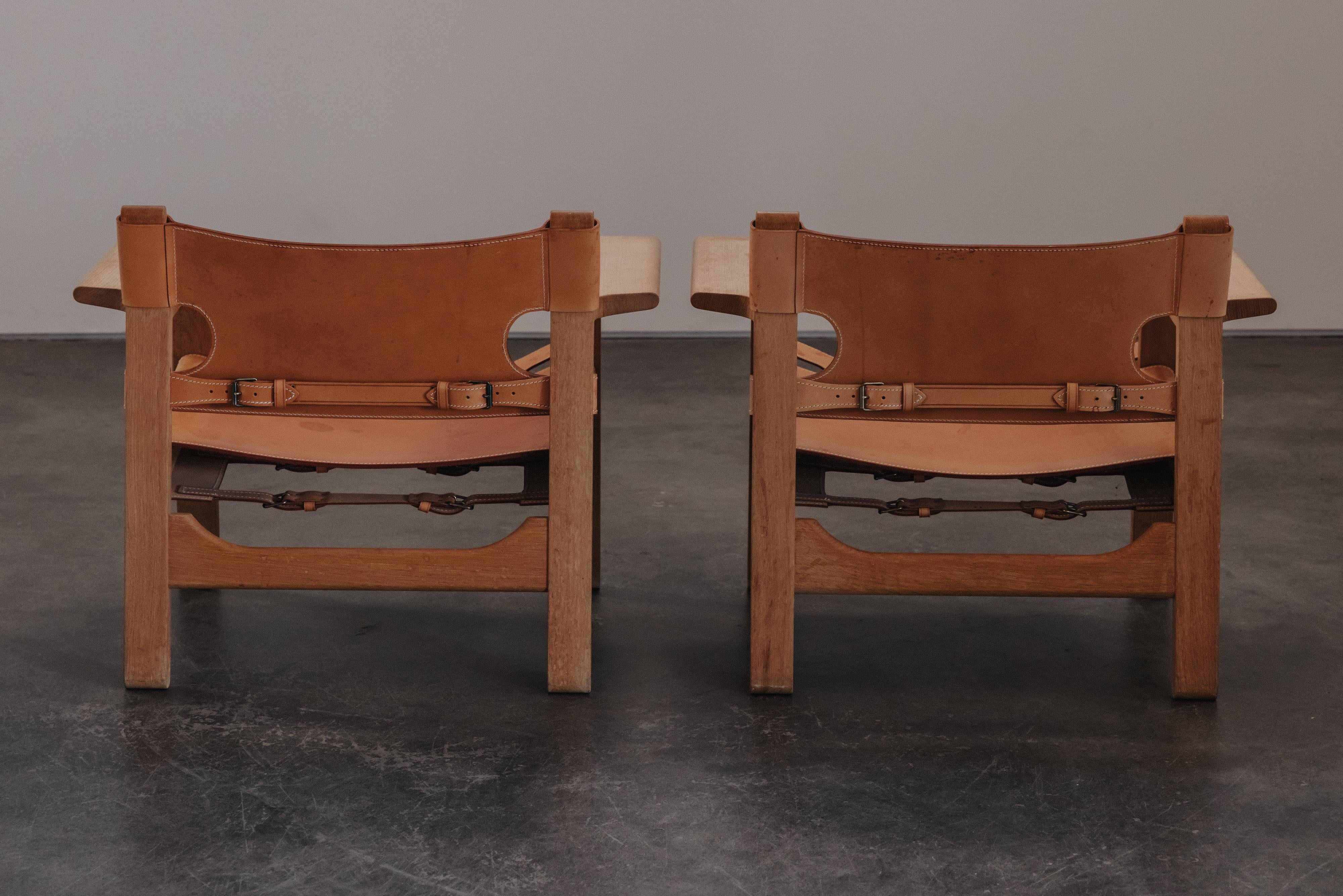 Paar spanische Vintage-Stühle von Borge Mogensen aus Dänemark, um 1980 im Angebot 2