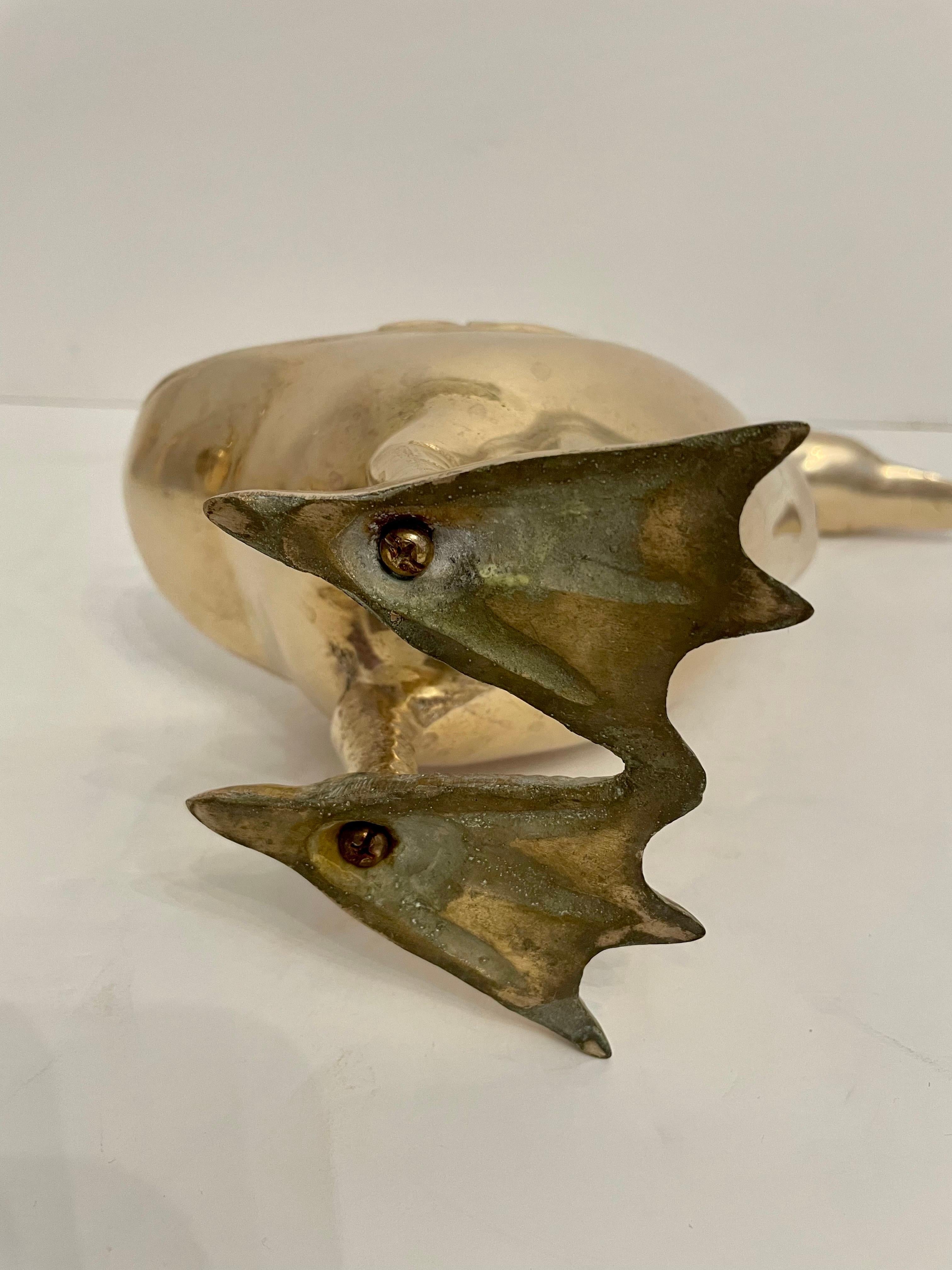 Vintage Pair of Brass Duck Sculptures 2