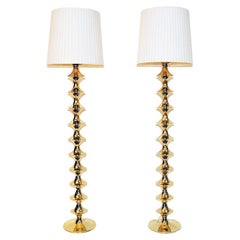 Vintage Pair of Brass Floorlamps by Elit Ab -Sweden 1960s