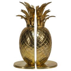 Vintage Pineapple Buchstützen aus Messing