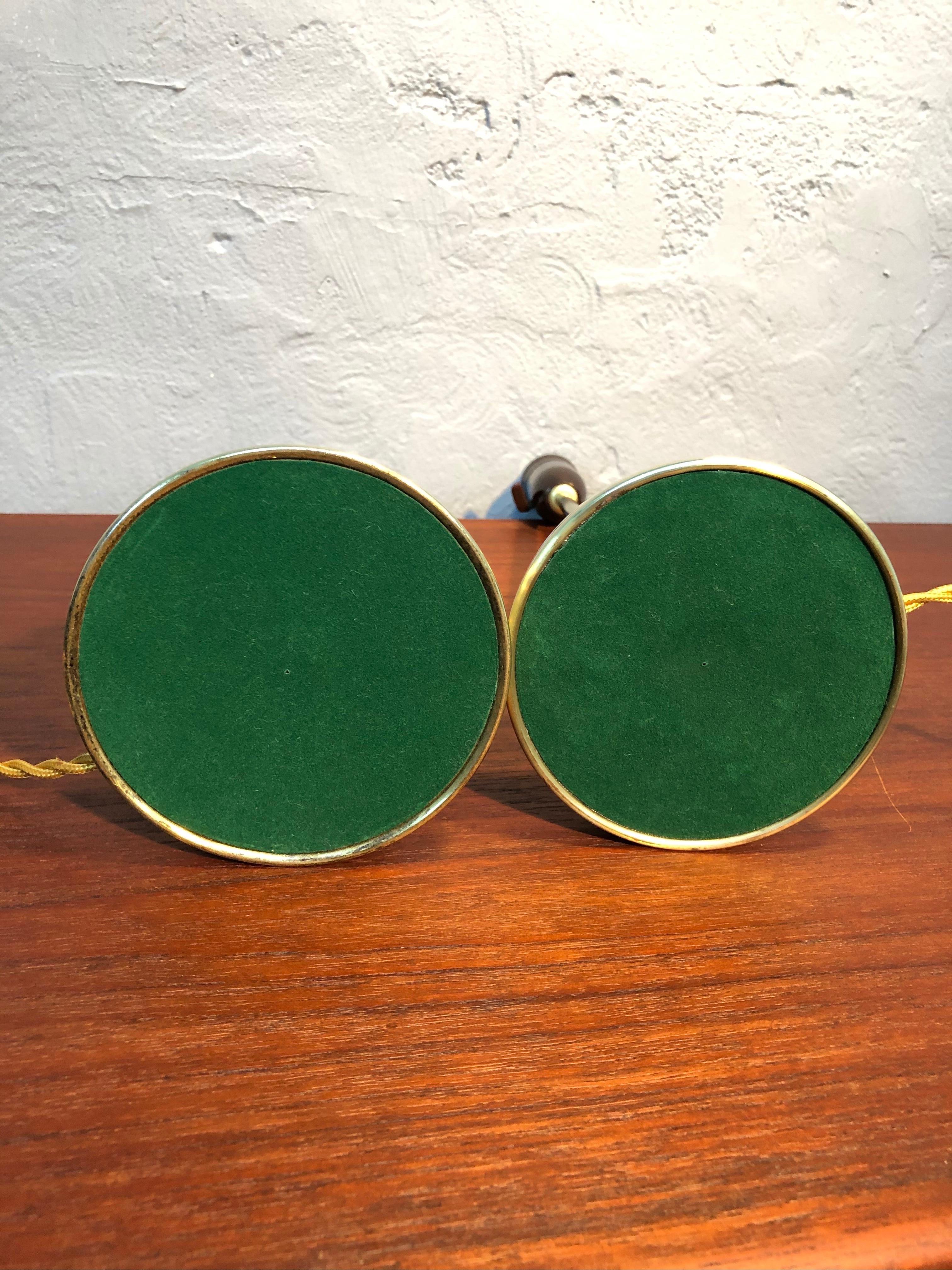 Vintage Pair of Brass Table Lamps by Esben Klint for Le Klint from the 1950s 4