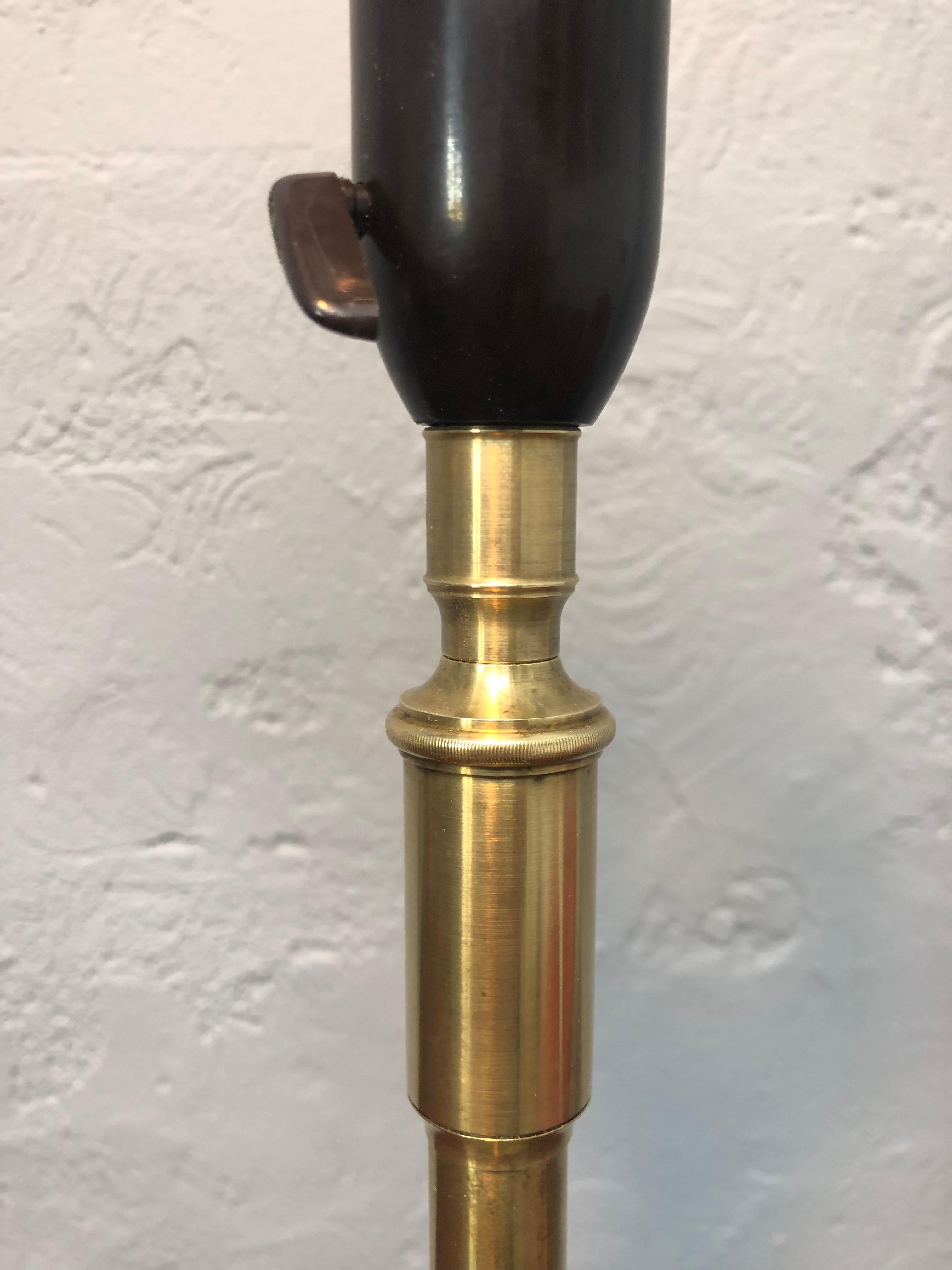 Vintage Pair of Brass Table Lamps by Esben Klint for Le Klint from the 1950s For Sale 4