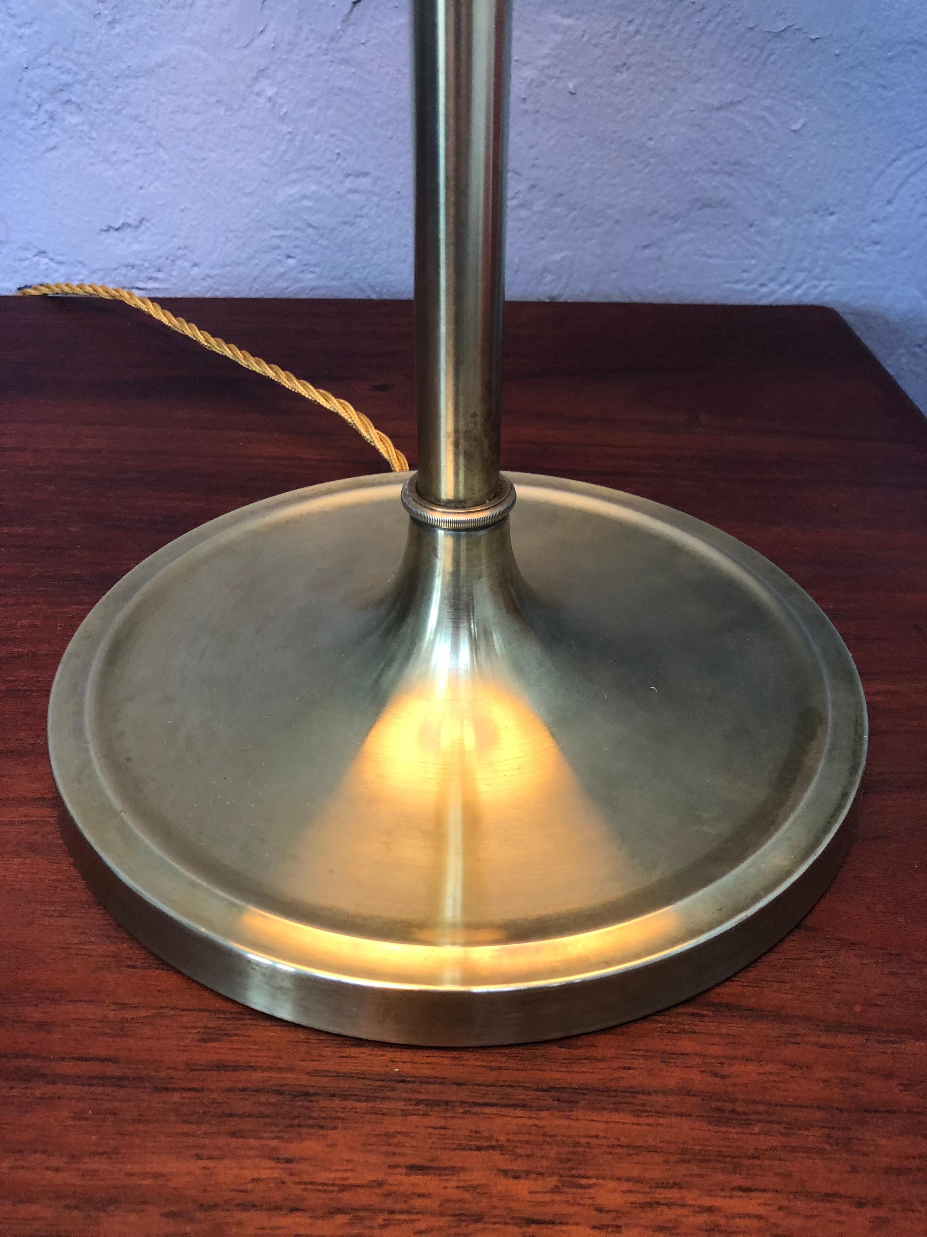 Danish Vintage Pair of Brass Table Lamps by Esben Klint for Le Klint from the 1950s For Sale