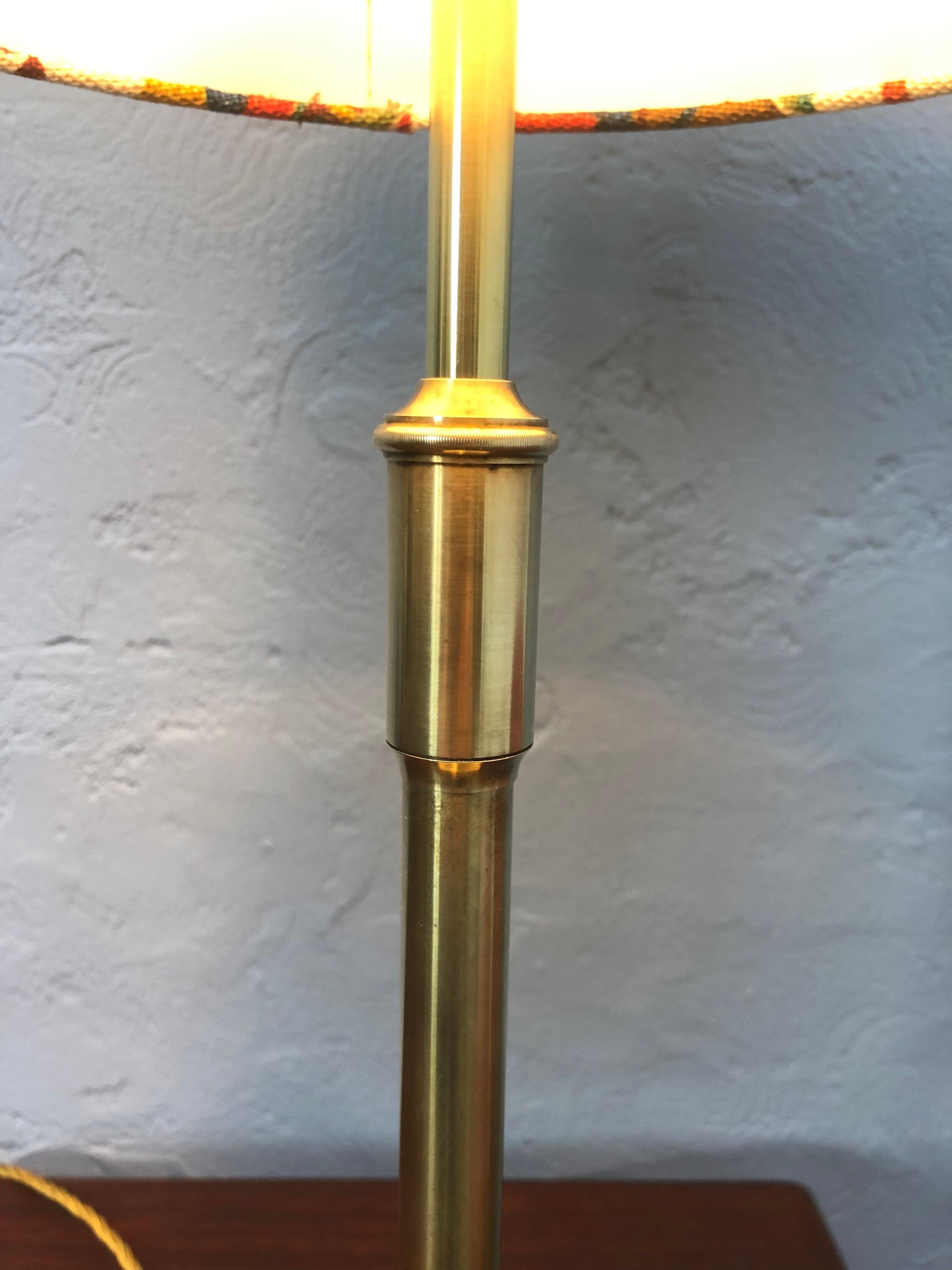Hand-Crafted Vintage Pair of Brass Table Lamps by Esben Klint for Le Klint from the 1950s For Sale
