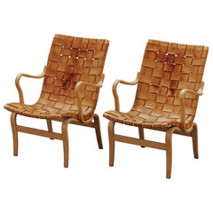 Paire de chaises longues Eva de Bruno Mathsson, Suède, vers 1970