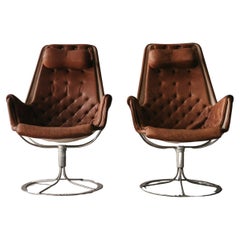 Vintage Pair of Bruno Mathsson Jetson Lounge Chairs, from Sweden, circa 1980