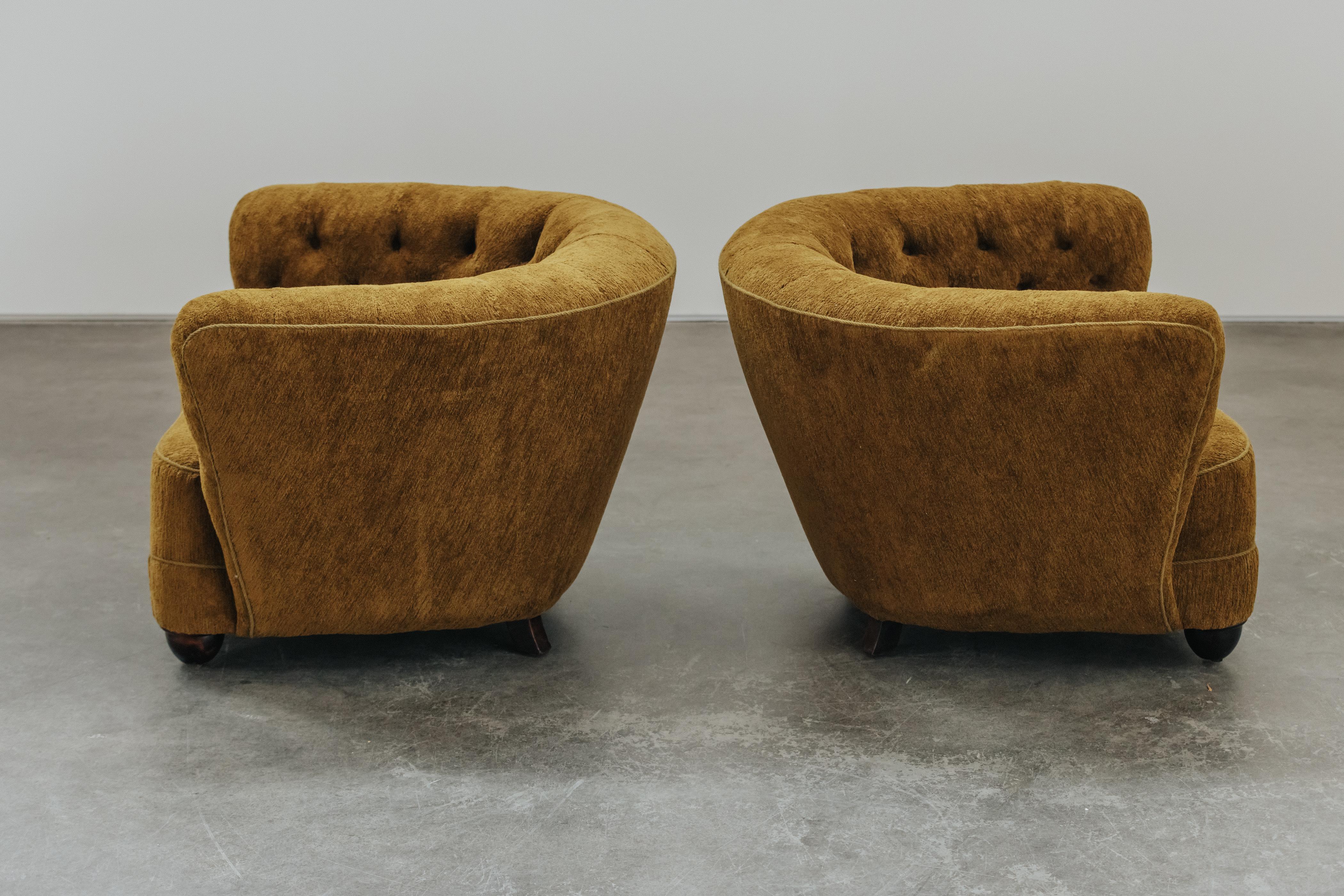 Vintage Pair of Cabinetmaker Lounge Chairs aus Dänemark, CIRCA 1950 im Angebot 2
